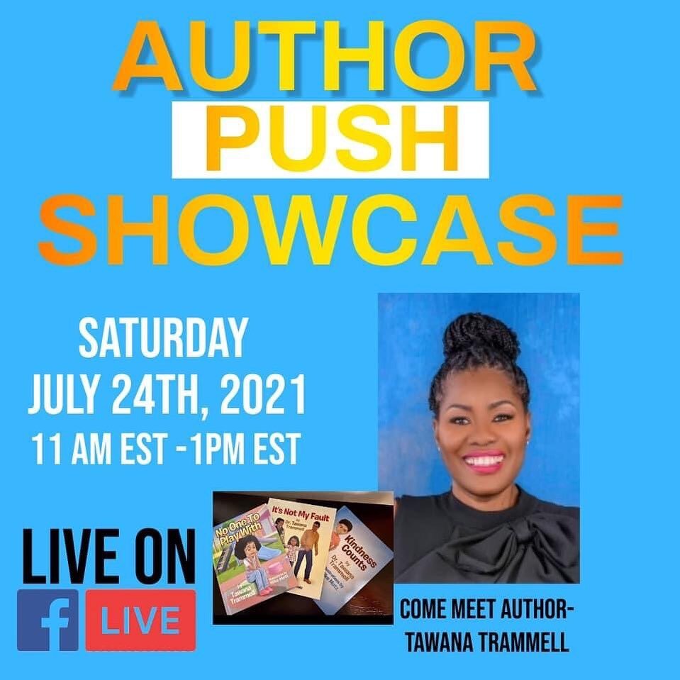 Tune in to Facebook Live, Saturday, July 24th, 10am-12pm CST for the Author Push Showcase featuring CLS clinician, Tawana Trammell! She is the author of several children's books, and an inspirational speaker! 

#CLS #MentalHealthAwareness #Education 