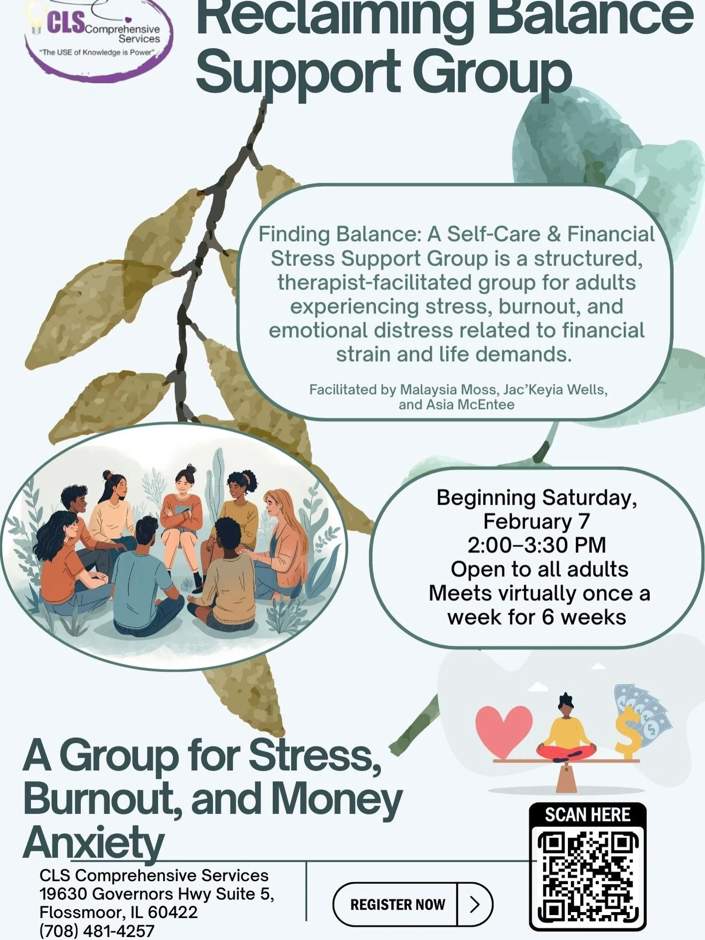 Starts tomorrow. 

If stress and money worries have been sitting heavy, this group is for you. 

Six weeks of real support, real tools, and space to breathe. 

Last chance to grab a spot before we start &mdash; don&rsquo;t miss what could be exactly 