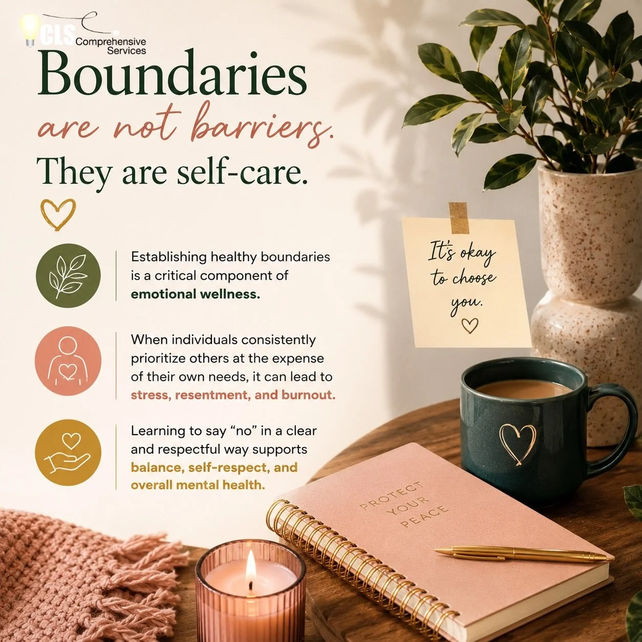 Quick check-in:

☐ Overcommitted
☐ Constantly available
☐ Saying yes when you want to say no
☐ Feeling responsible for everyone else&rsquo;s feelings

If you checked more than one, it may be time to revisit your boundaries.

Healthy boundaries aren&r