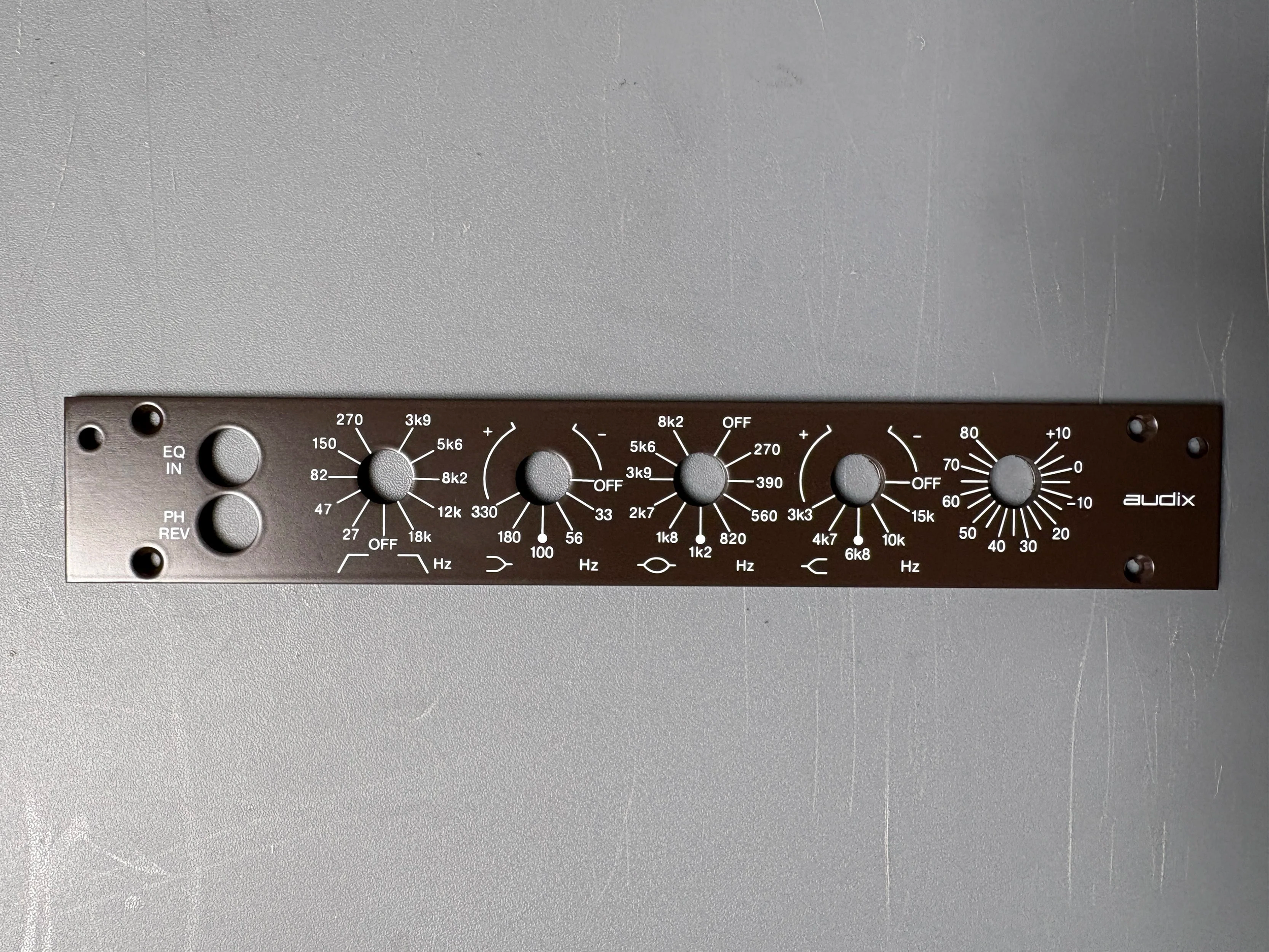 Audix 35102 Mic Pre EQ Horizontal Faceplate