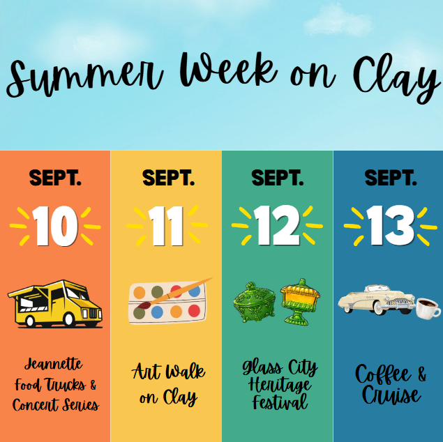 Summer Week On Clay Set For Sept. 10 – 13 In Downtown Jeannette
