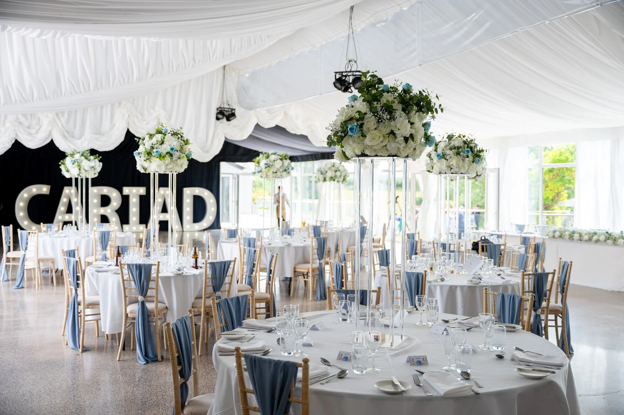 Dyffryn Springs Wedding Day - Marquee Interior561.jpg