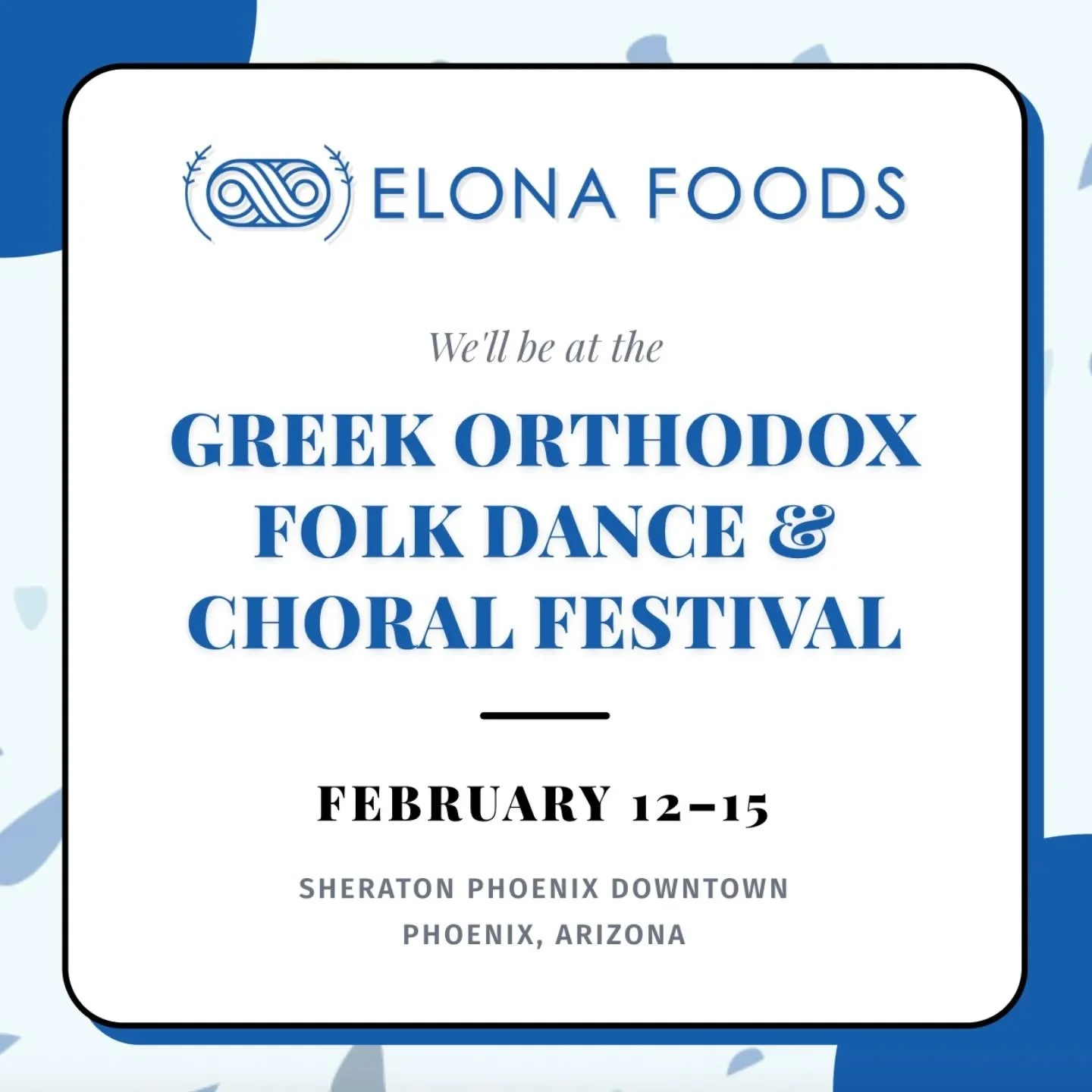 We&rsquo;ll be at this year&rsquo;s FDF in Phoenix 🇬🇷

Come say hi, grab some koulourakia, and celebrate together.

📍 Sheraton Phoenix Downtown
📅 February 12&ndash;15