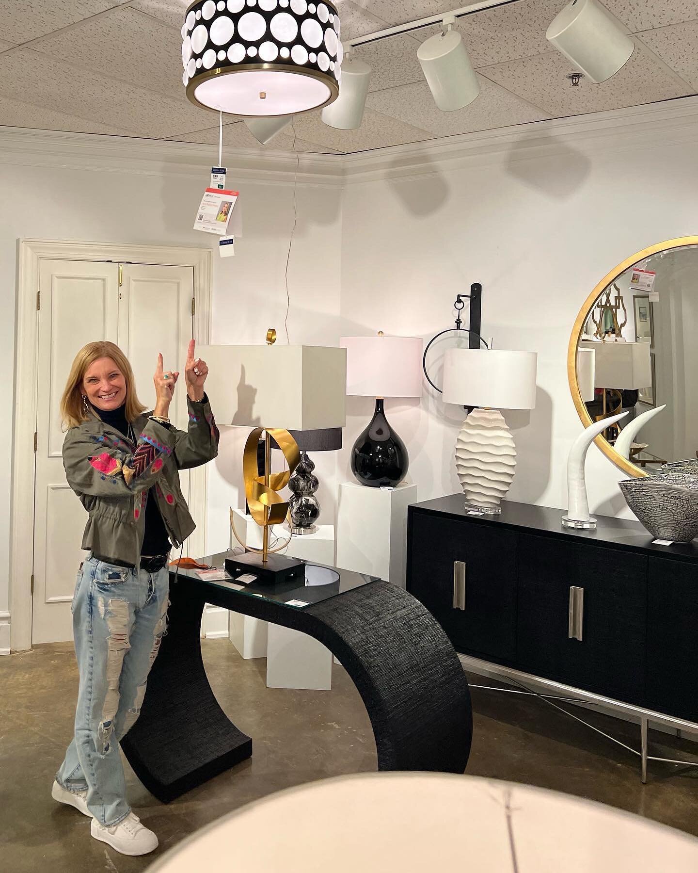 We are pleased as punch ( yes, I am feeling the Southern Hospitality!) to have the new Chelsea Optic Glass semi flush mount designed by Kristi Nelson for Chelsea House  #stylespotted by Jana Phipps ( @trimqueen ) during @highpointmarket !! Congratula