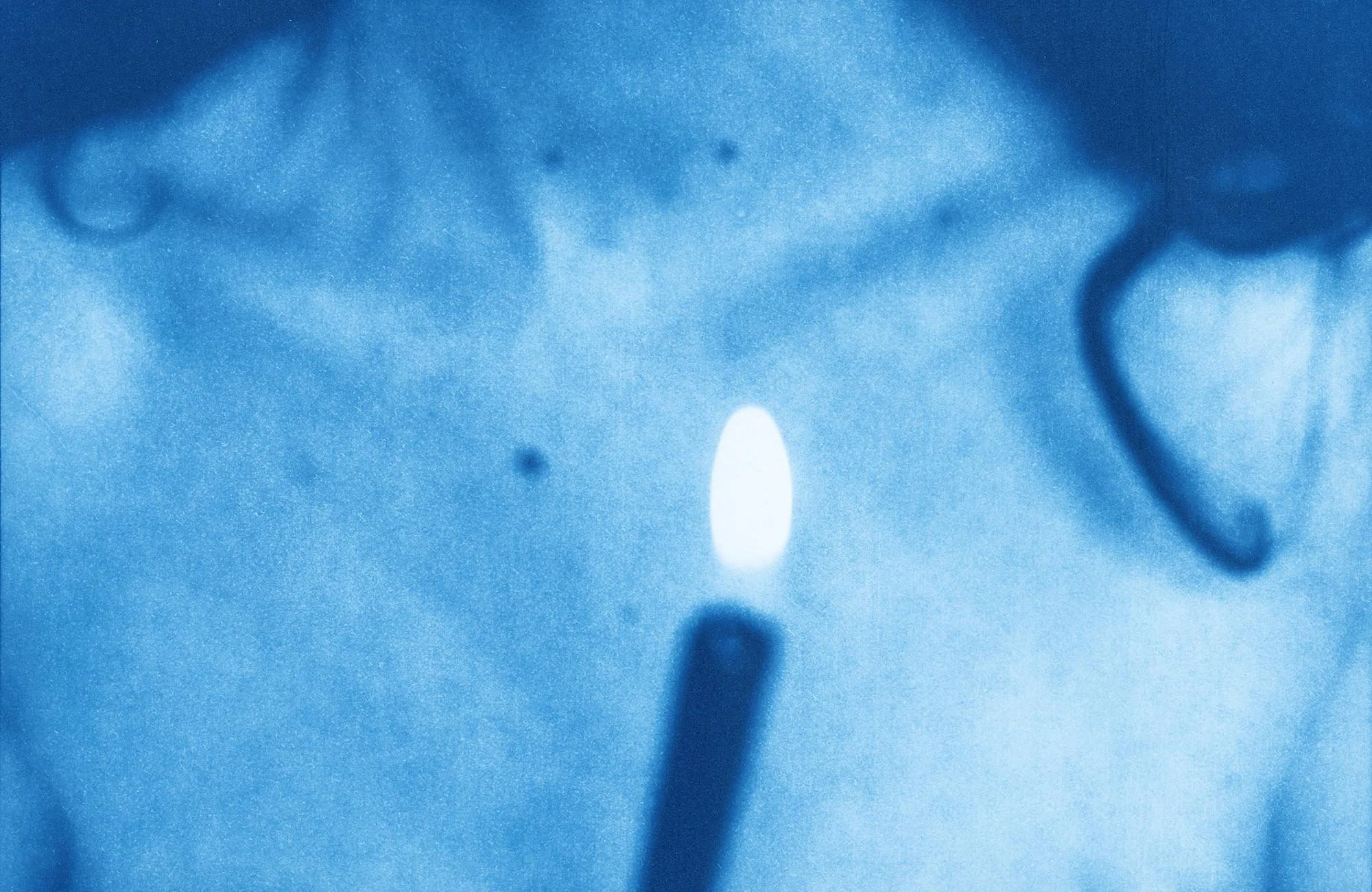 Flicker Light (2026) - Cyanotype on Hahnemühle Platinum Rag