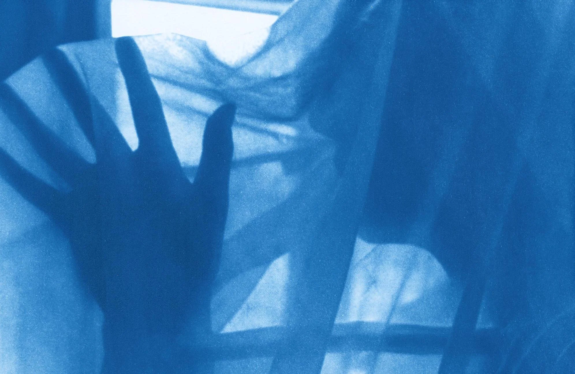 I Can See It, I Can't Feel It (2026) - Cyanotype on Hahnemühle Platinum Rag
