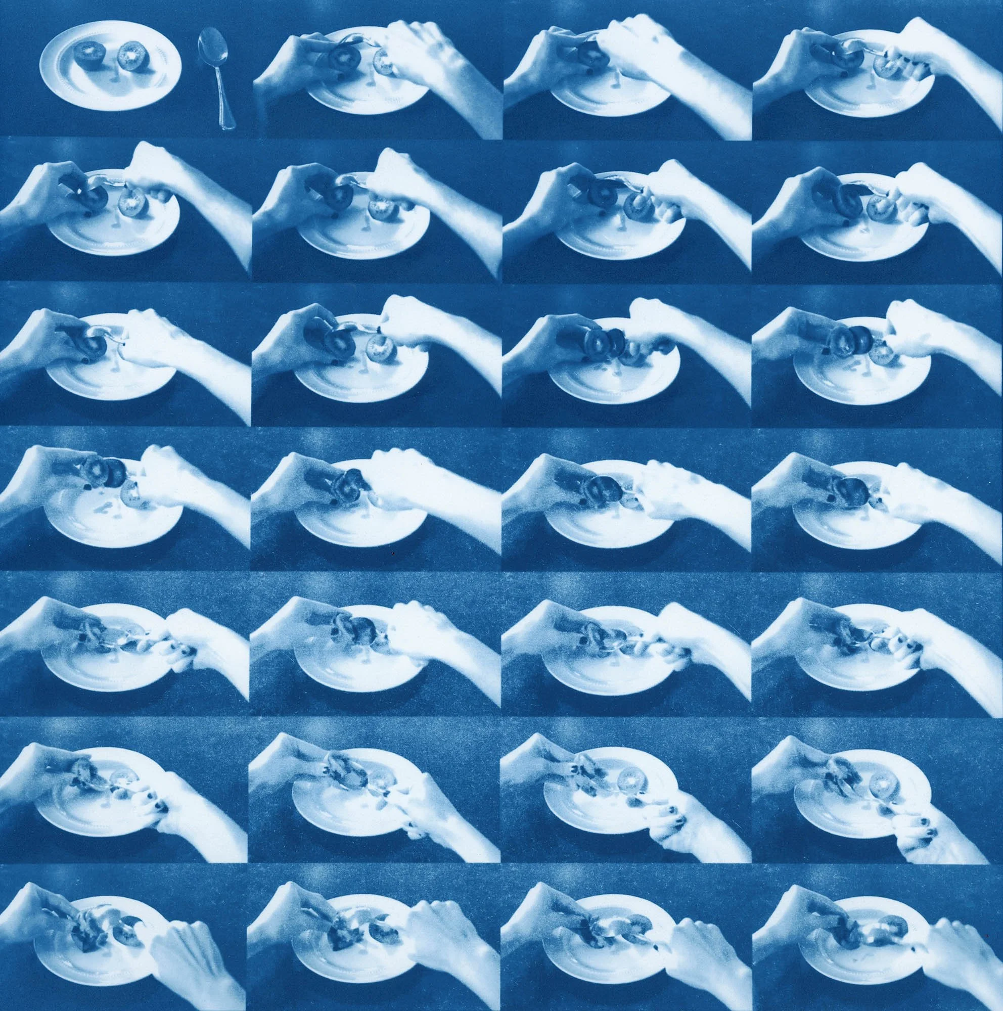 Scrape, Film Still #1 (2026) - Cyanotype on Hahnemühle Platinum Rag