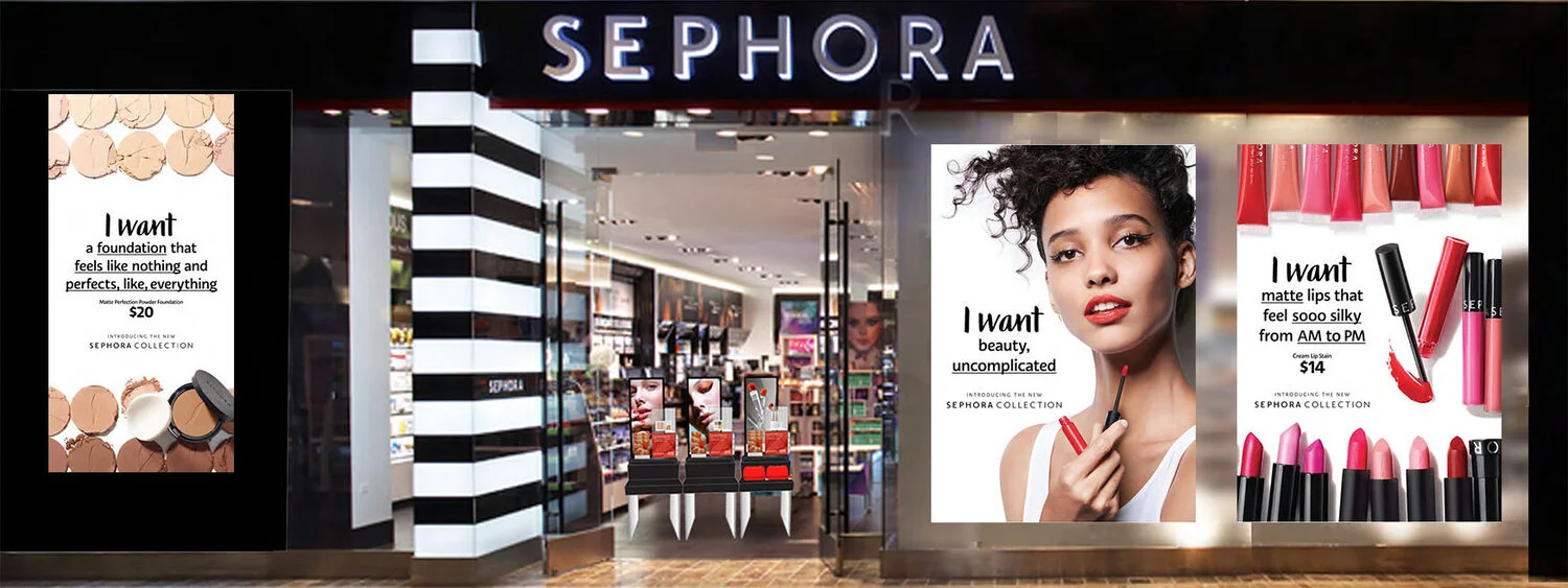 Sephora work samples by Jess del Rio