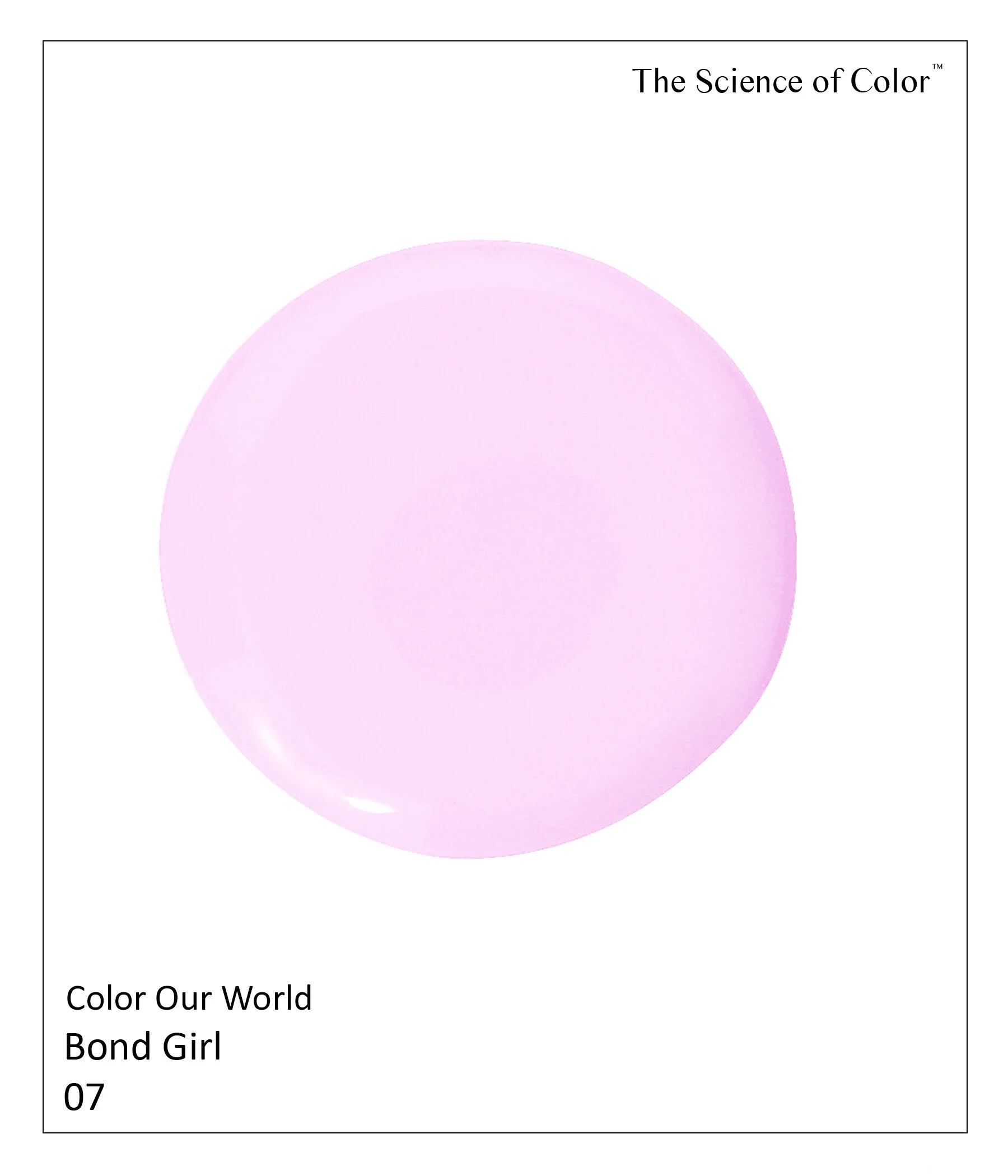 7.	Bond Girl – This shade was inspired by the culmination of all the Bond Girls icy pink lipsticks from the 1960s.