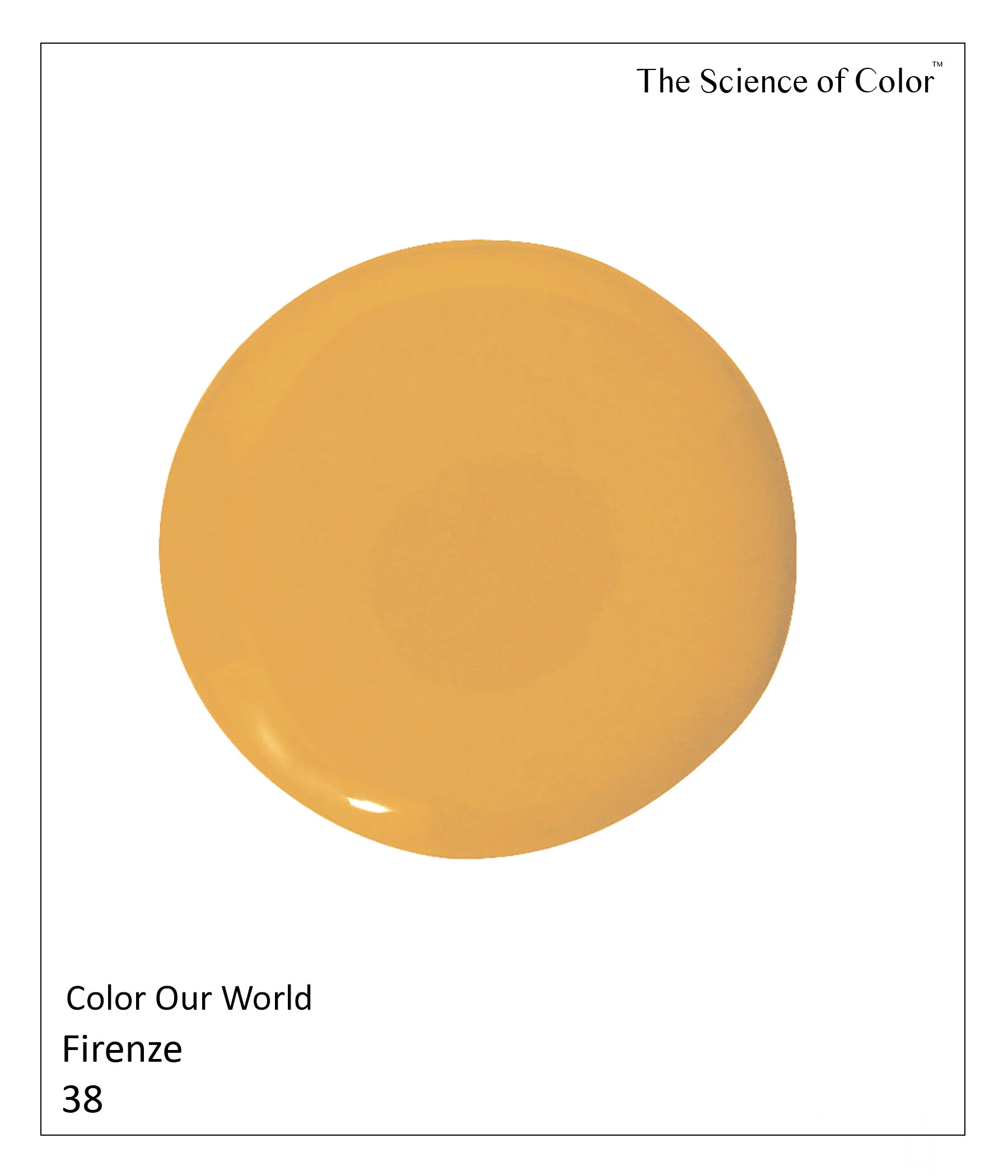 38.	Firenze – How does the symphony of Florentine terracotta roofs not come to mind? This is a deep yet soft shade of yellow orange.