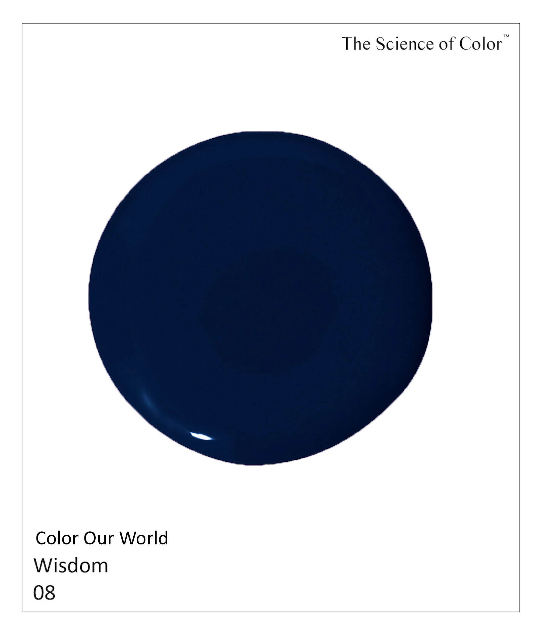 8.	Wisdom – Images of Socrates contemplating the universe served as the inspiration for this deepest shade of midnight.  No hint of green here.