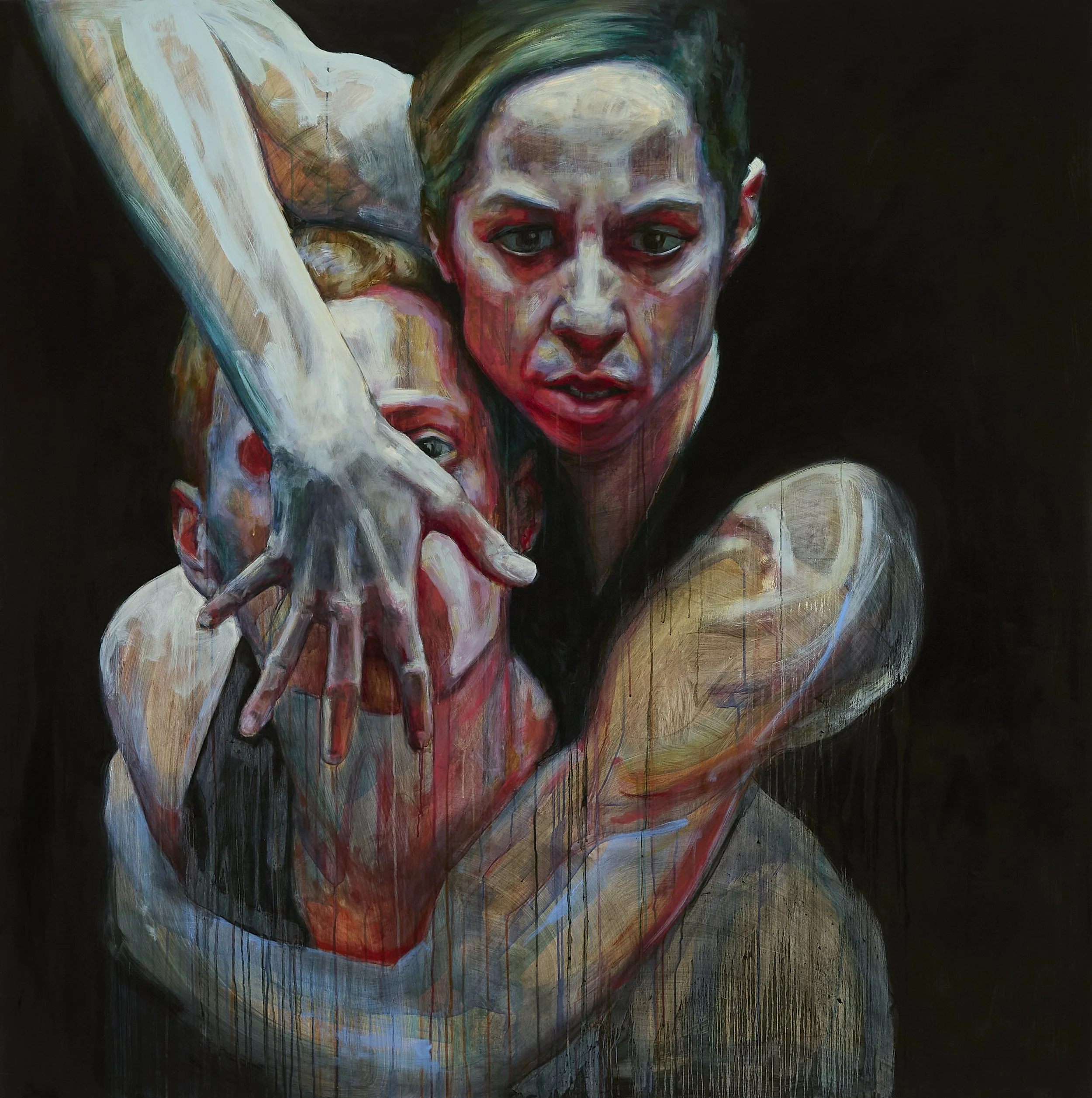 "There are parts of you that do not know how to behave in the ocean"
oil on canvas, 2021, 
180 x 180 cm