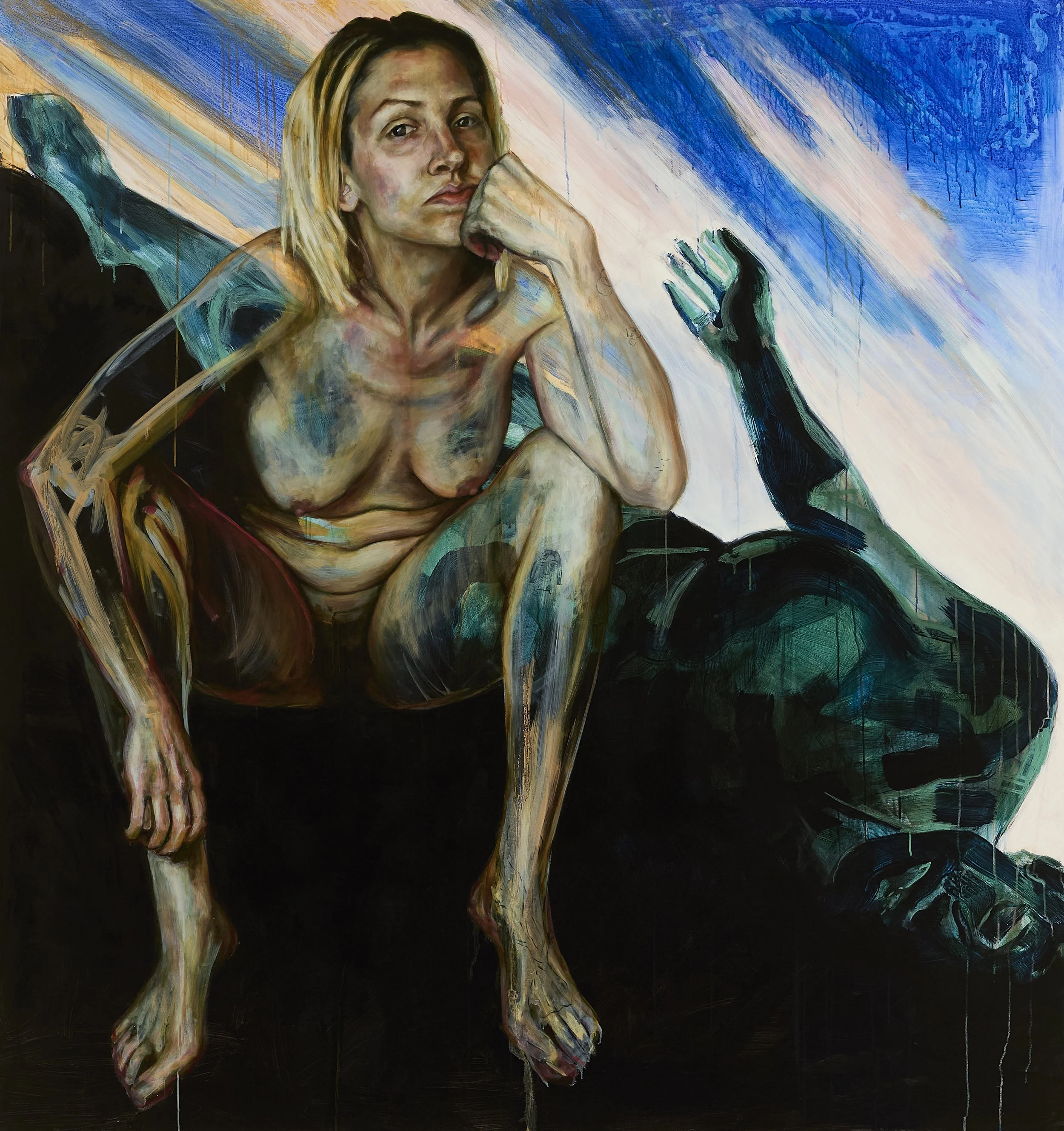 "Sitter 22"
oil on canvas, 2021,
105 x 205 cm