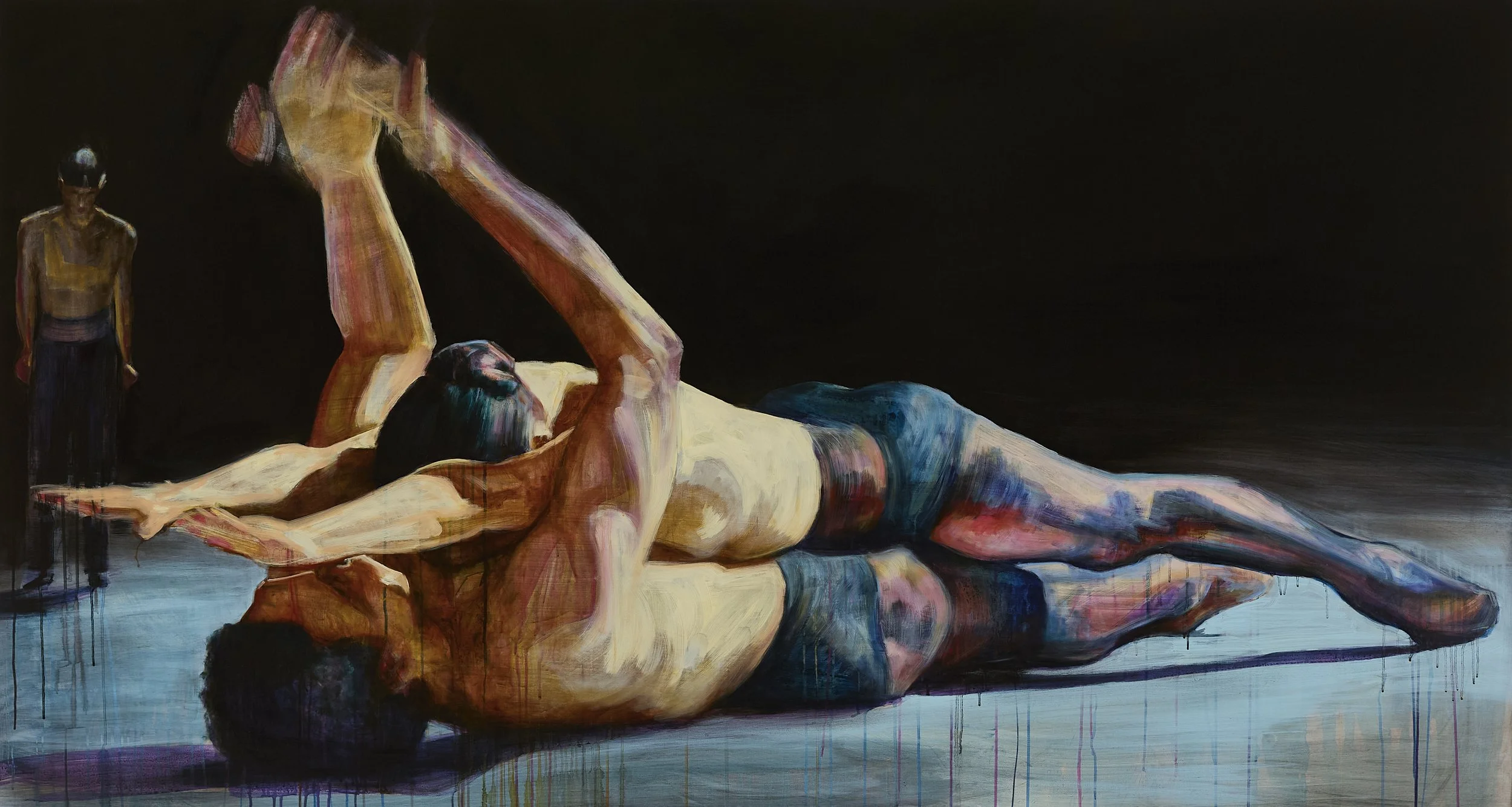 "Almost Smoke"
oil on canvas, 2021,
195 x 105 cm