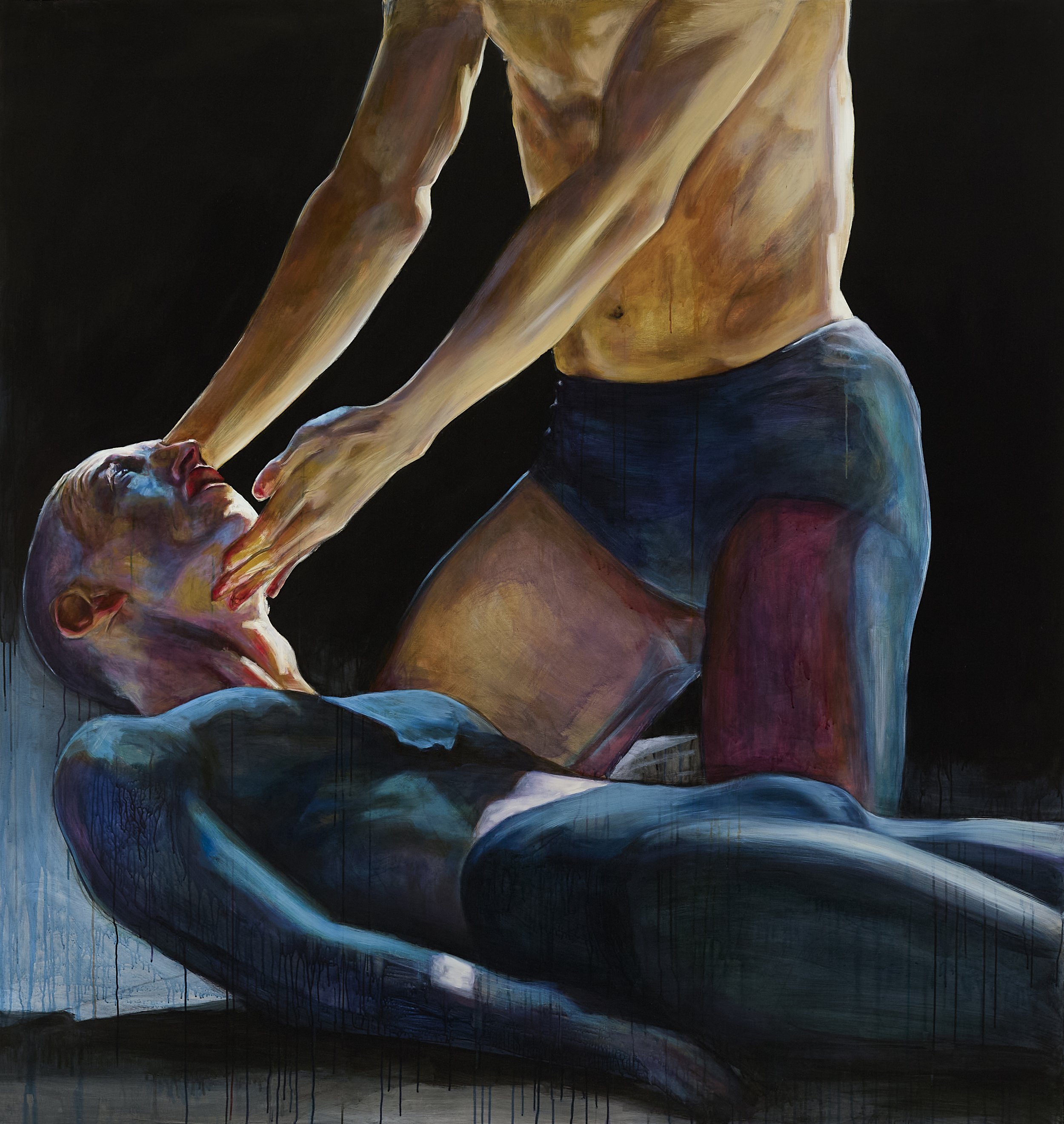 "In the company of stings"
oil on canvas, 2021,
180 x 205 cm