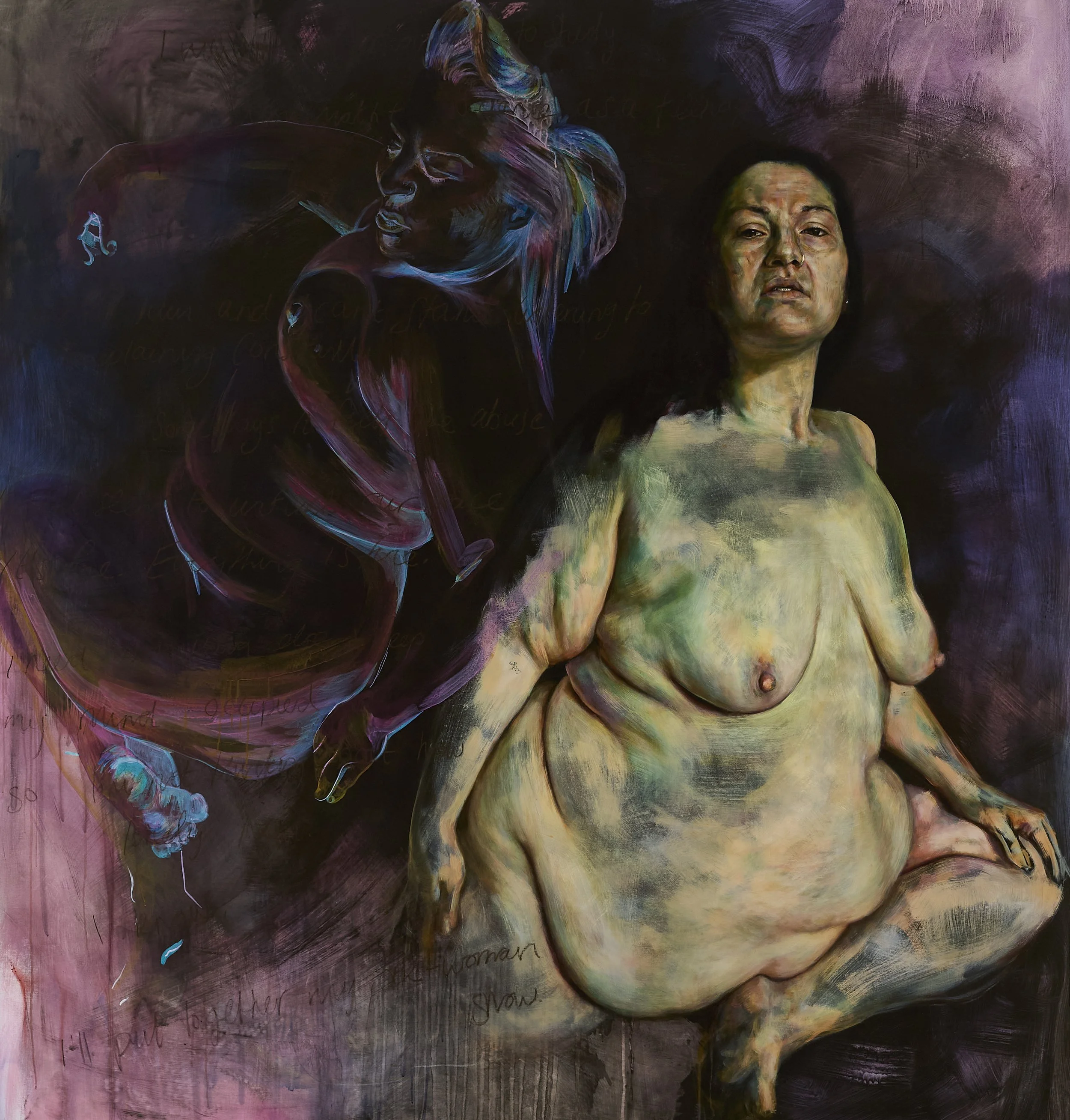 "One woman show"
oil on canvas, 2020,
195 x 205 cm