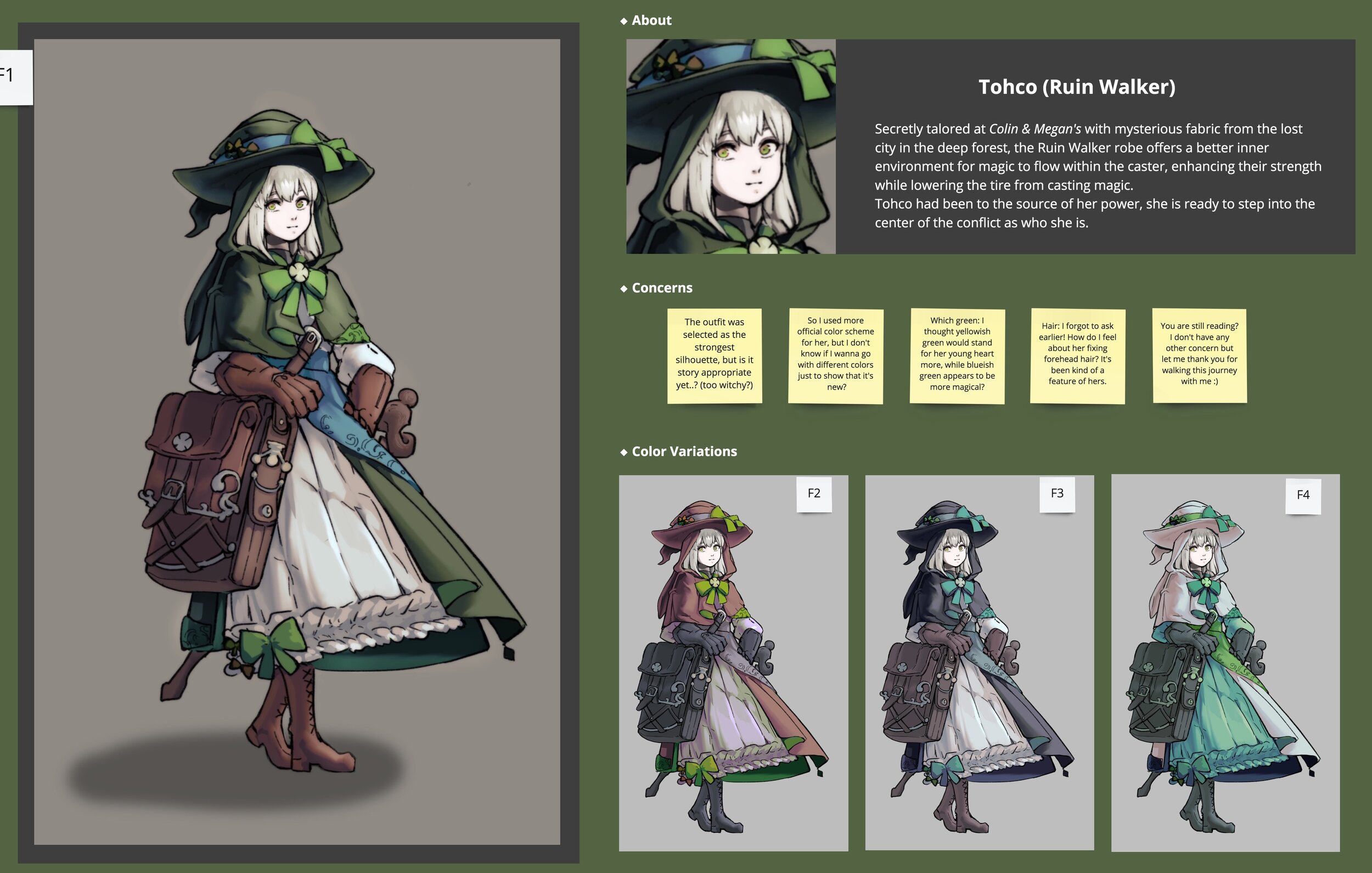 Costume showcase + Color variations