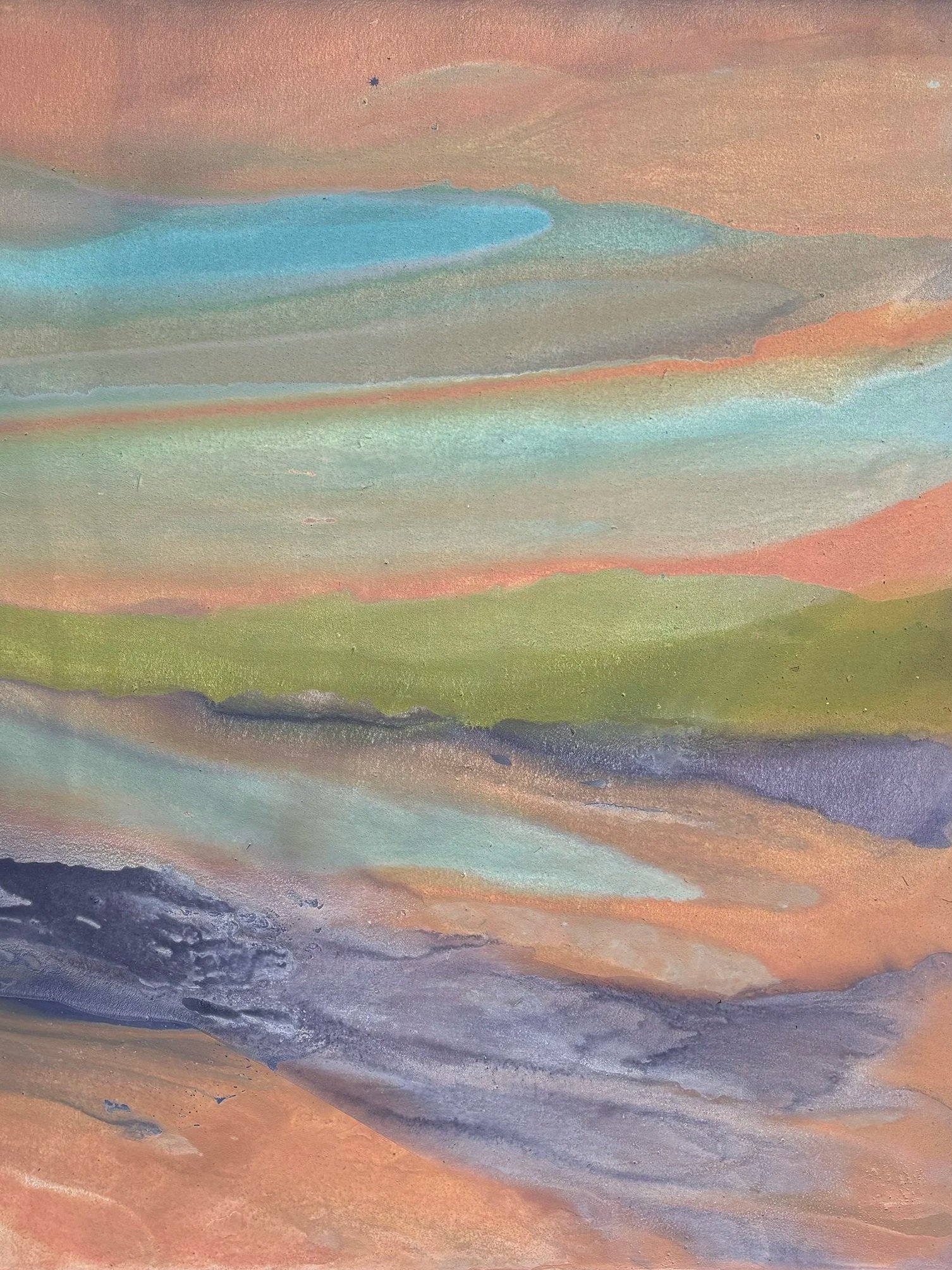 River of Life | watercolor on canvas - 62 in x 68 in - 2026