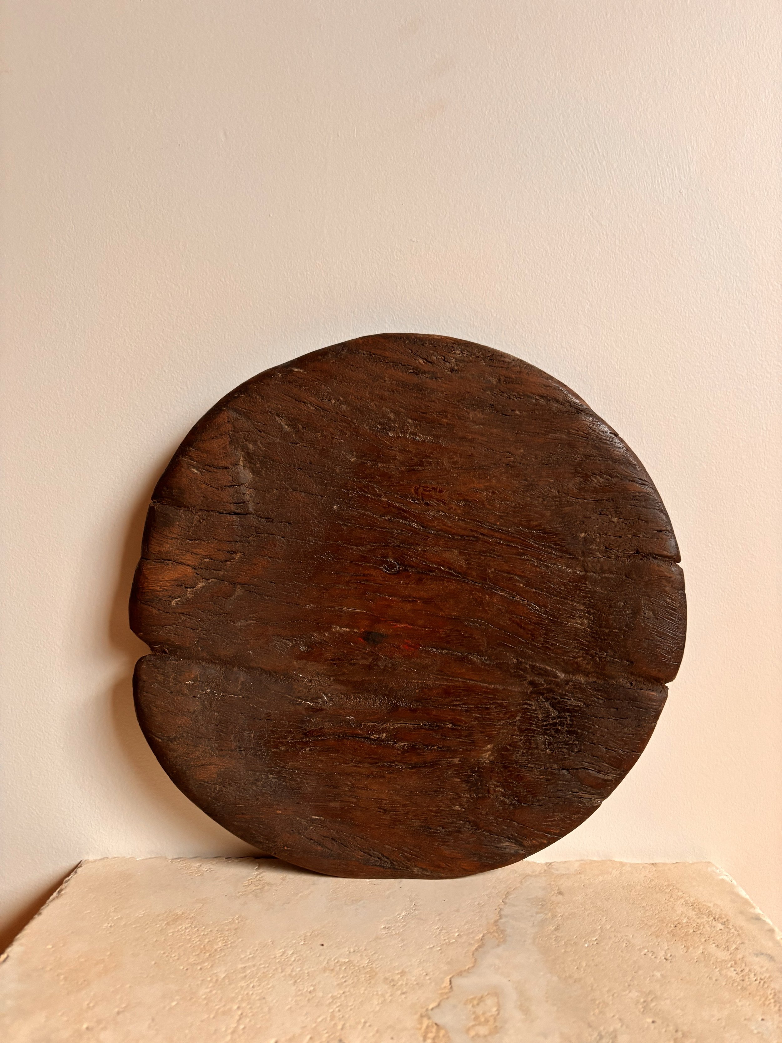 Antique Indian Wood Plate