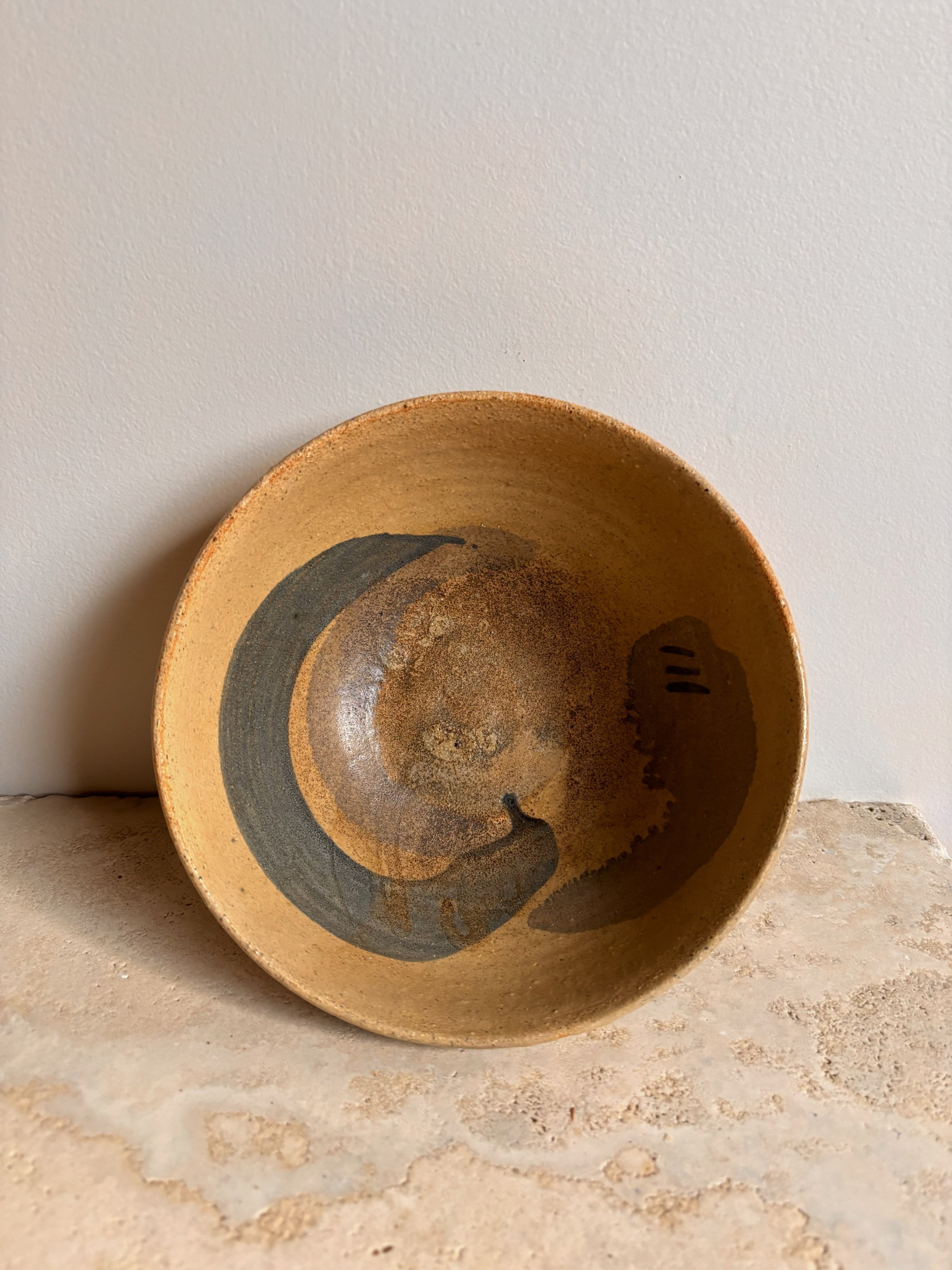Vintage Gestural Ceramic Bowl