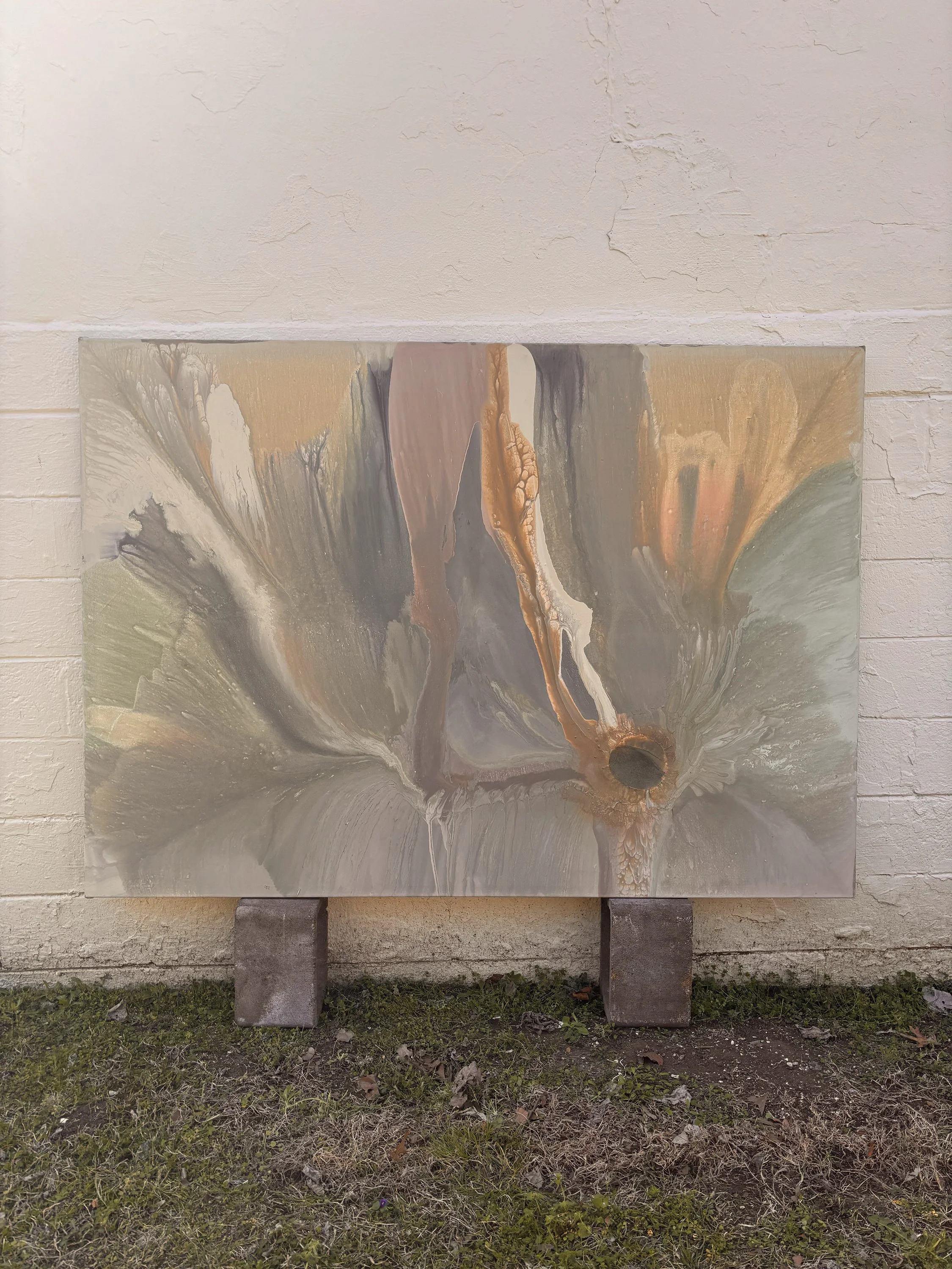 Signs of Sun No. 1 | mixed media on canvas - 77 in x 55 in - 2026