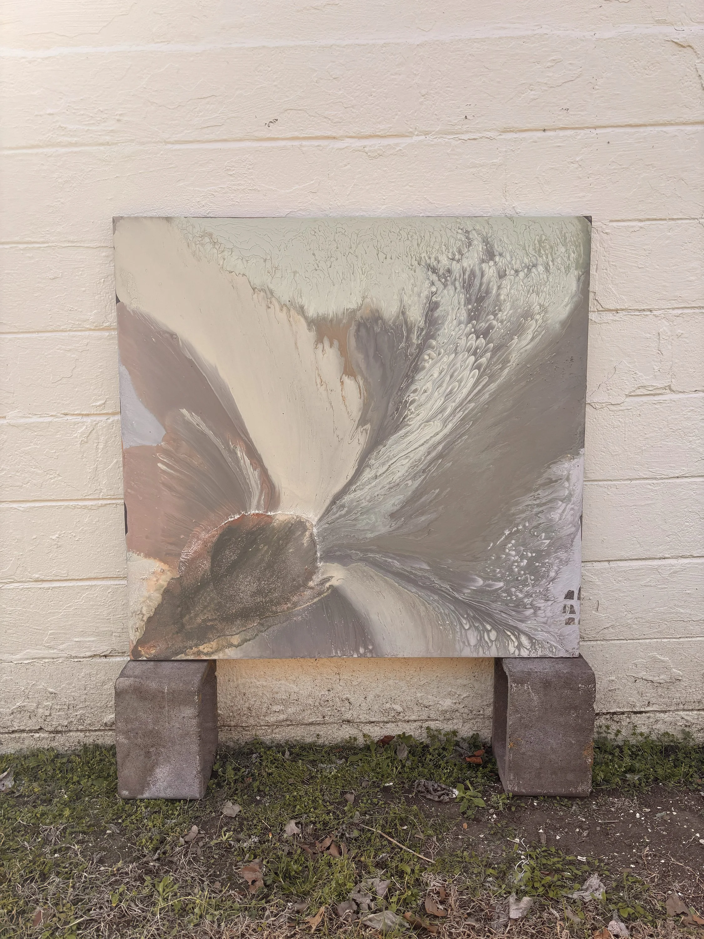 Signs of Sun No. 4 | mixed media on canvas - 44 in x 42 in - 2026