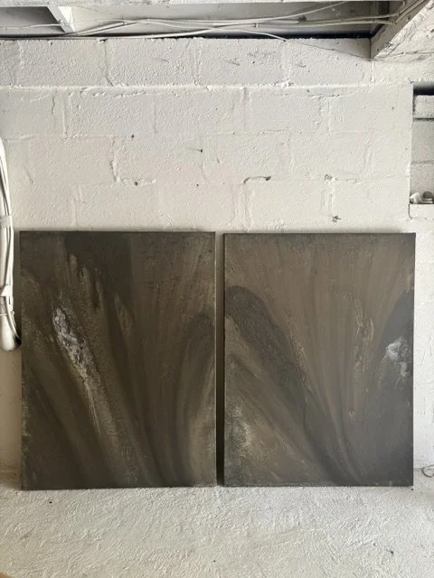 Between Shadows | acrylic & salt on canvas - 72 in x 48 in - 2025
