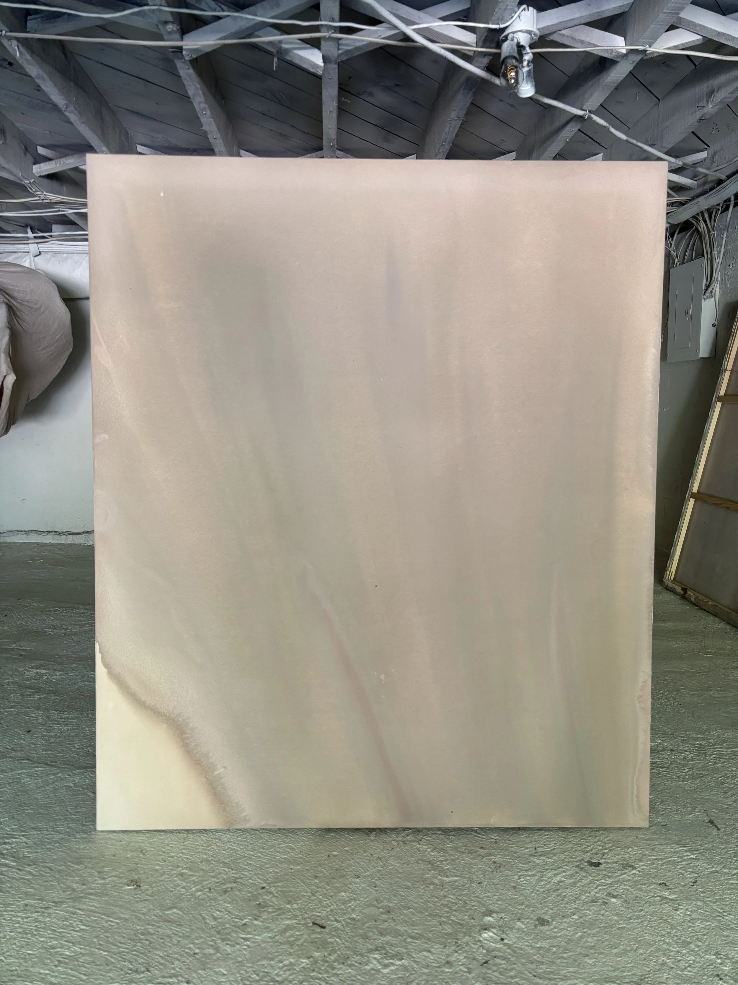 The Clearing No. 1 - acrylic on raw canvas - 54 in x 64 in - 2026