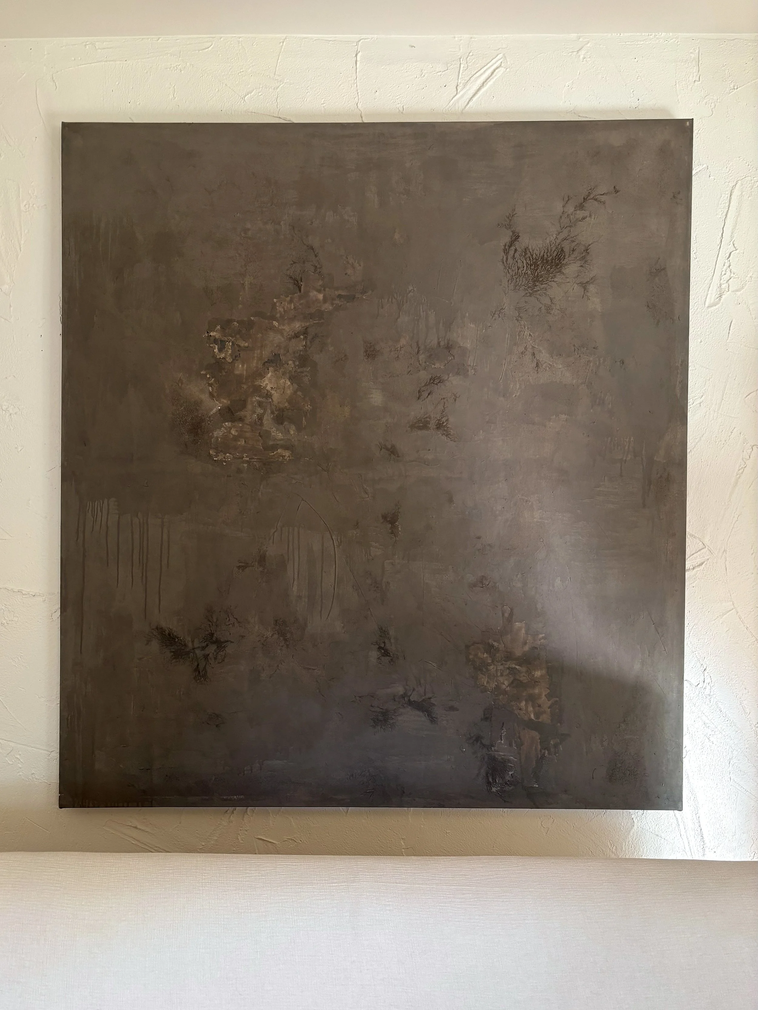 Nowhere | mixed media on canvas - 62 in x 68 in - 2025