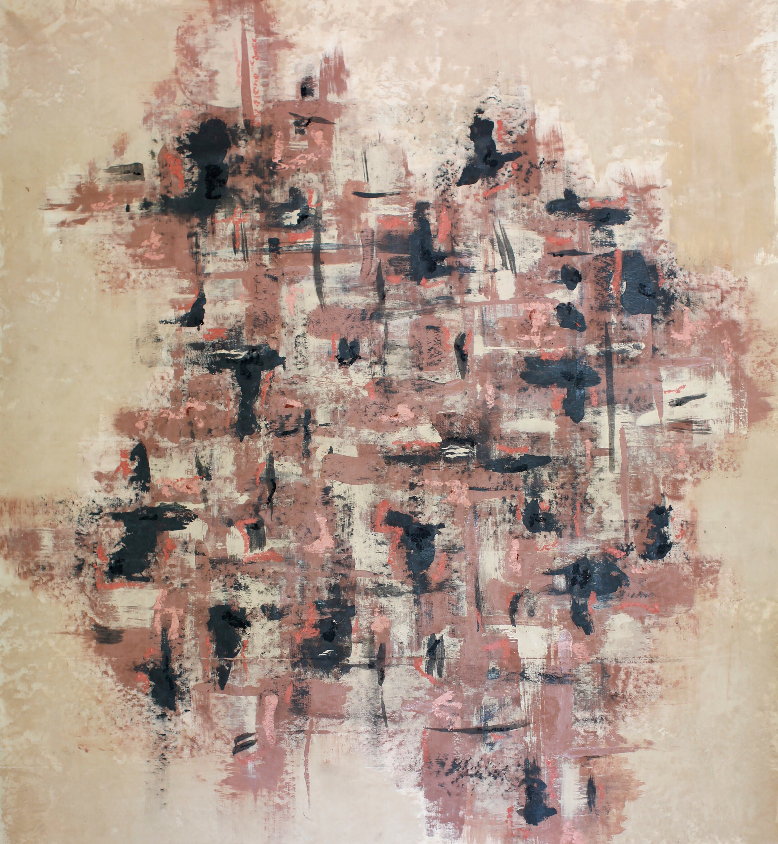Joy Circle | acrylic and oil pastel on canvas - 58 in x 63 in