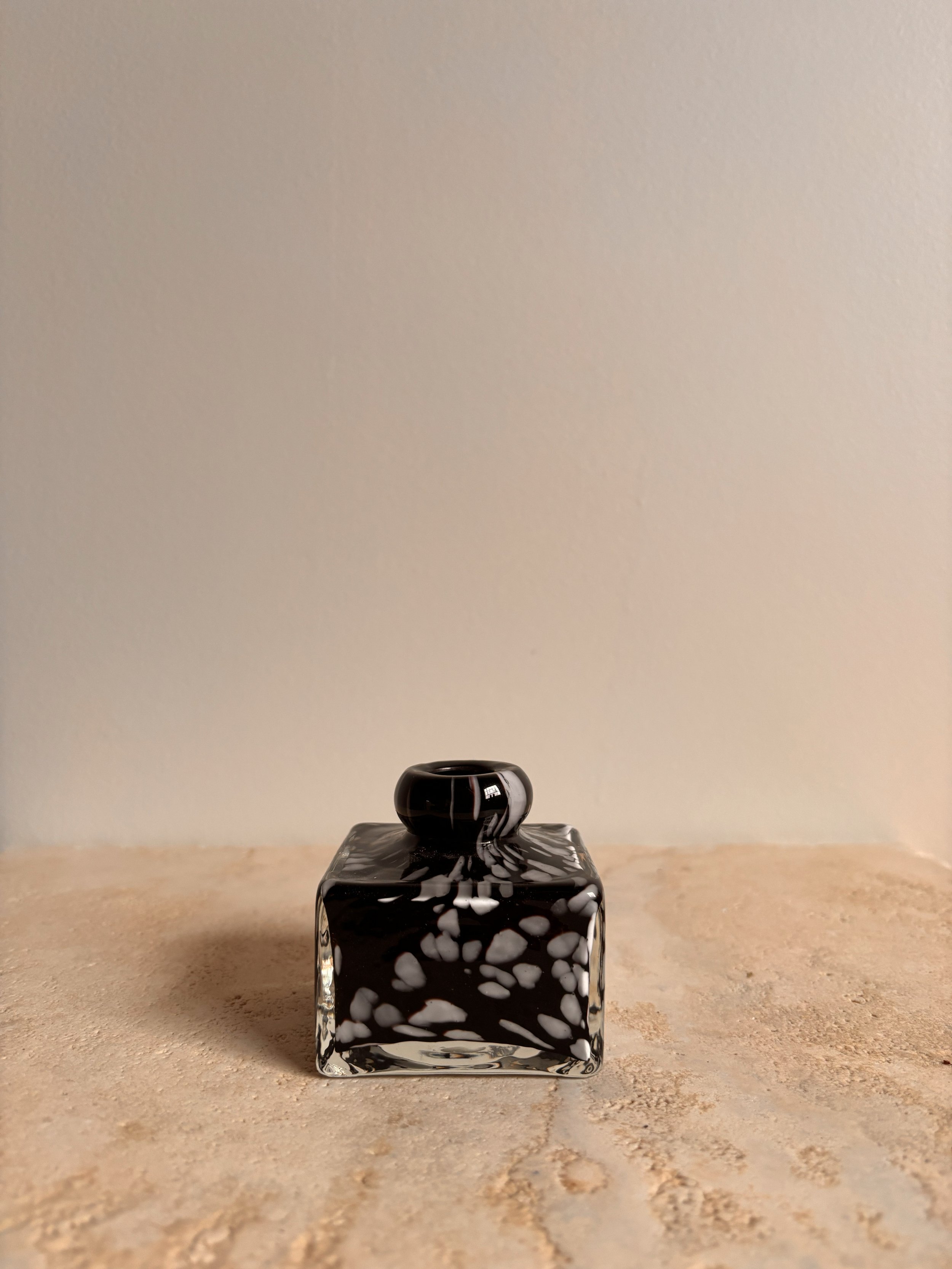 Small Black Glass Vase