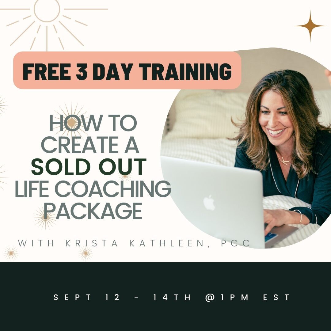 Hi Coach! 🙋🏻
I have a NEW 3 day workshop happening on Monday Sept 12th that I don't want you to miss! 

And it's totally free btw 👏🏼

Here's what we're going to teach you:
Exercises to use to manifest your future &quot;I can't believe I get to wo