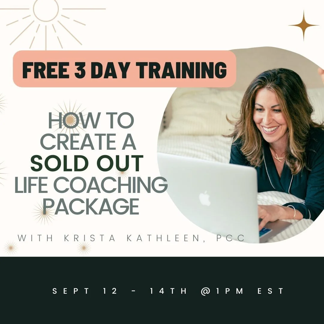 Hi Coach! 🙋🏻
I have a NEW 3 day workshop happening on Monday Sept 12th that I don't want you to miss! 

And it's totally free btw 👏🏼

Here's what we're going to teach you:
Exercises to use to manifest your future "I can't believe I get to wo