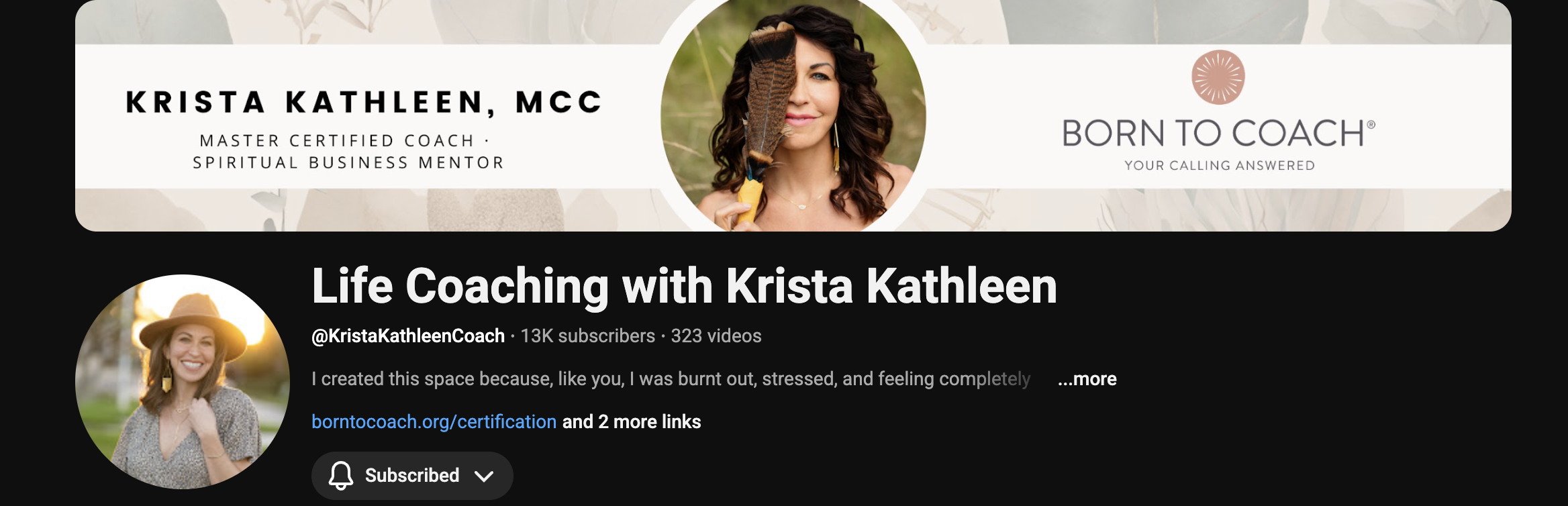 Krista Kathleen's YouTube channel