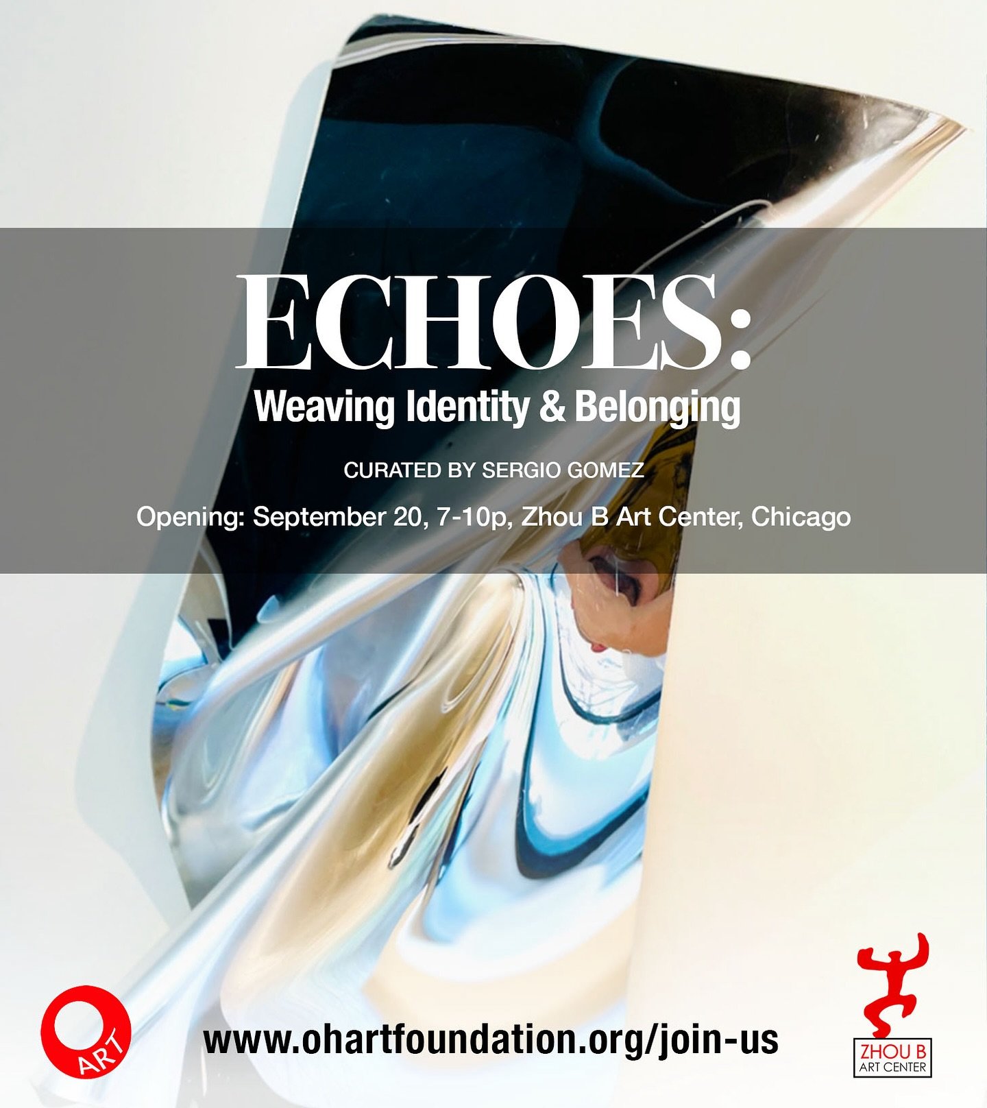 Chicago, I am honored to be included in this exhibit honoring the work of Latin American immigrant contemporary artists. 
Curated by @sergiogomezart @ohartfoundation at the @zhoubartcenter 

&ldquo;ECHOES - This vibrant showcase brings together conte