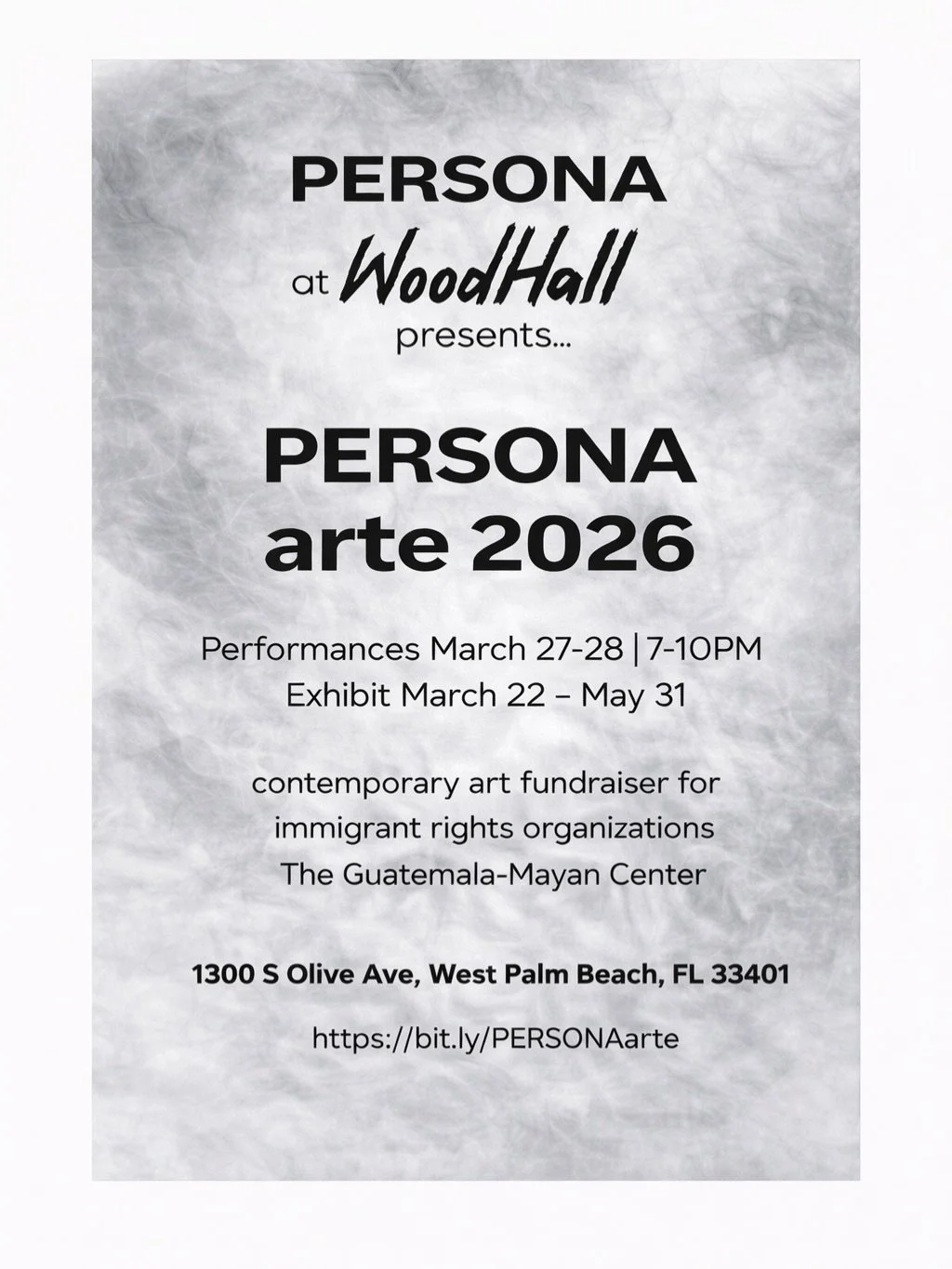 Many thanks to all supporting PERSONA arte 2026 soft opening this week @woodhallwpb art fundraiser for immigrant rights organization @guatemalanmayacenter 

Join us this weekend for 
Intimate performances - 
doors at 7P, performing 8P-9P
- Friday 3/2