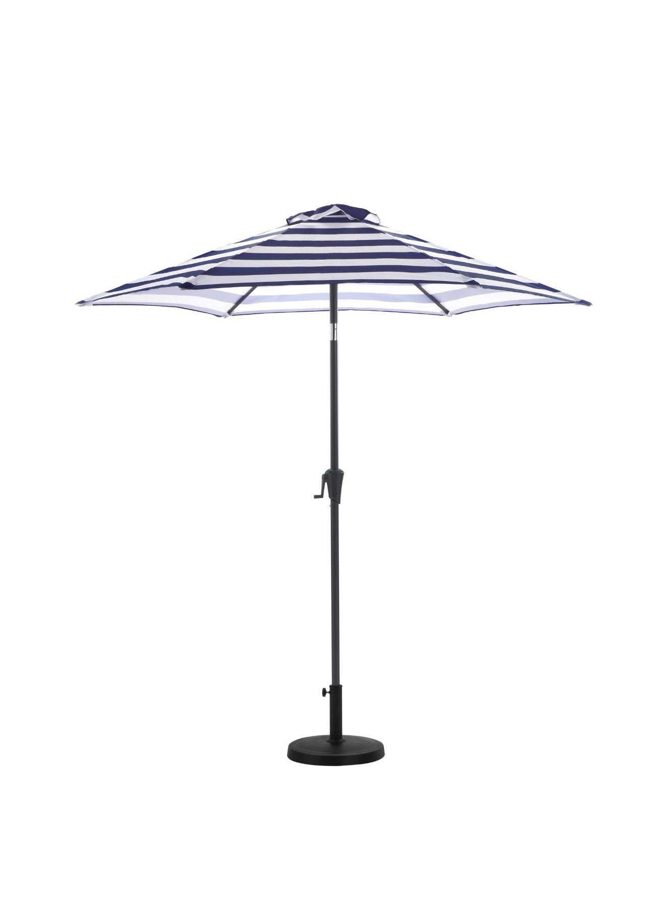 Octagonal Outdoor Umbrella- Blue and White