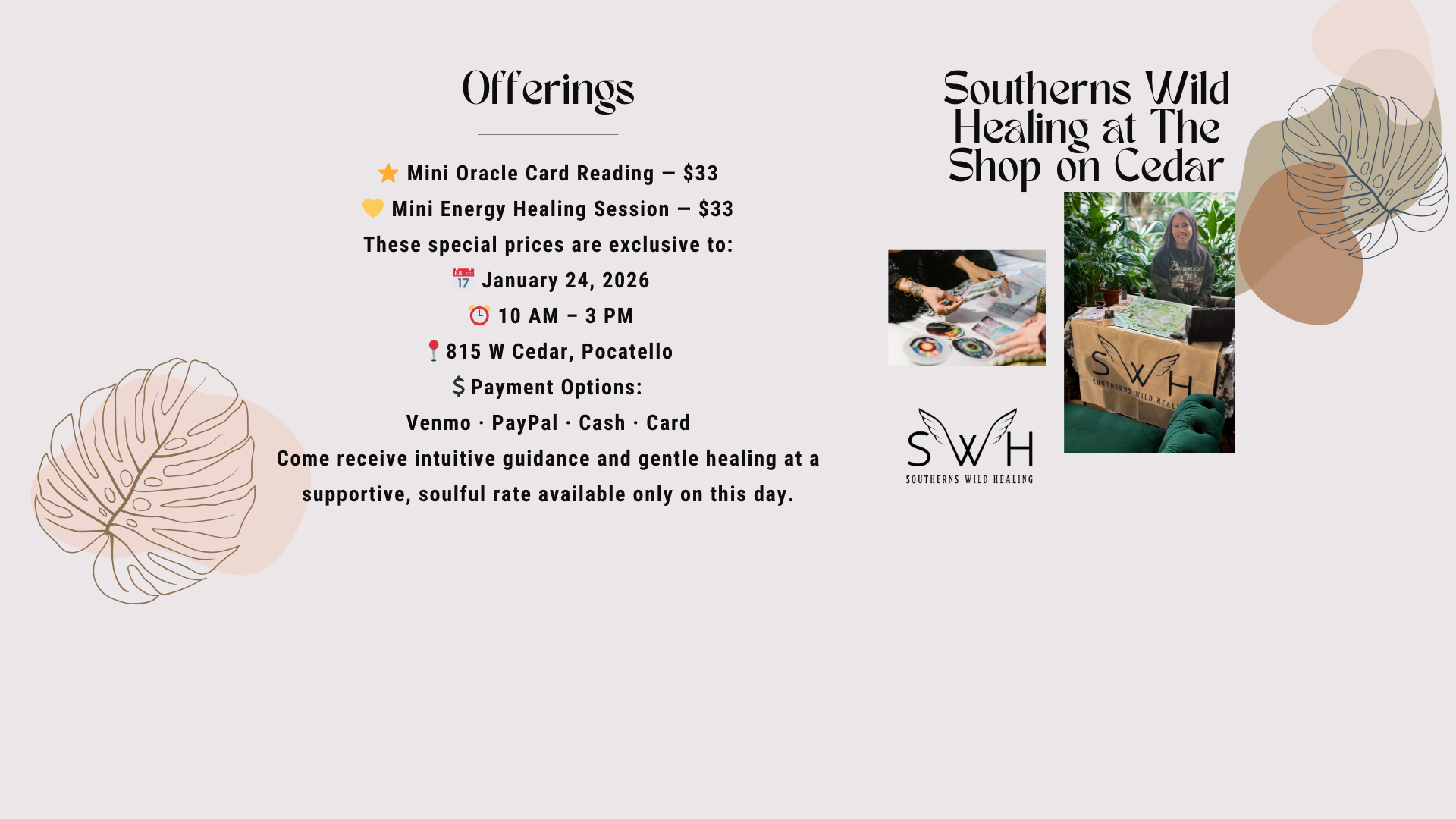 Mini Readings at The Shop