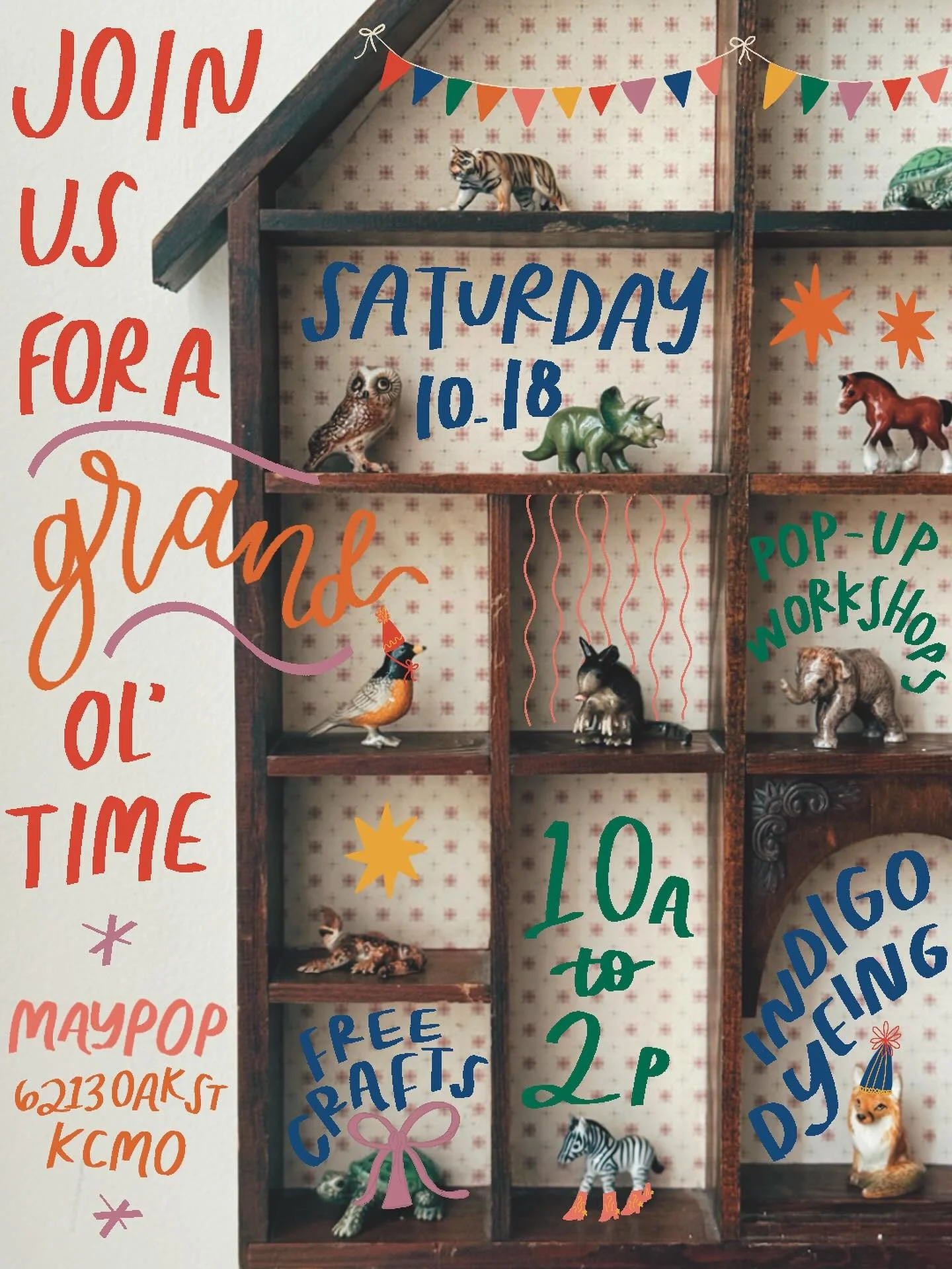 calling all party animals! 🎉🐅🐢🐘🪿🦎🐕🦓

it&rsquo;s high time we celebrate in the new space! join us from 10a to 2p next saturday, oct. 18 for a grand opening bash. there will be pop-up vendors &amp; crafts galore &amp; the first 10 customers get