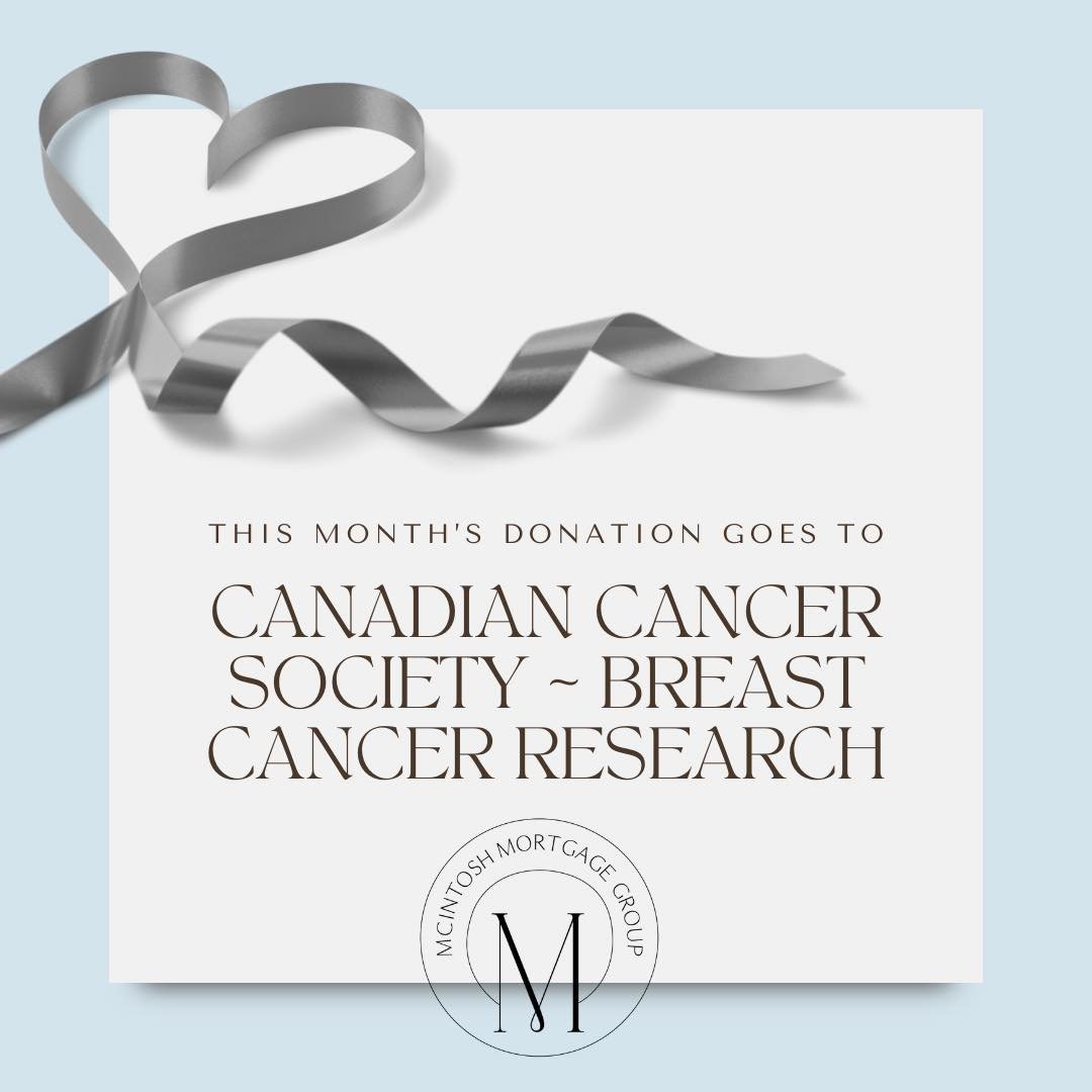 This month&rsquo;s donation goes to&hellip; The Canadian Cancer Society&rsquo;s Breast Cancer Research department.

#McIntosh #triciamcintosh #mcintoshmortgages #doingmortgagesdifferently #ThePlaceToMortgageInc #TriciaMcIntoshMortgages #McIntoshMortg
