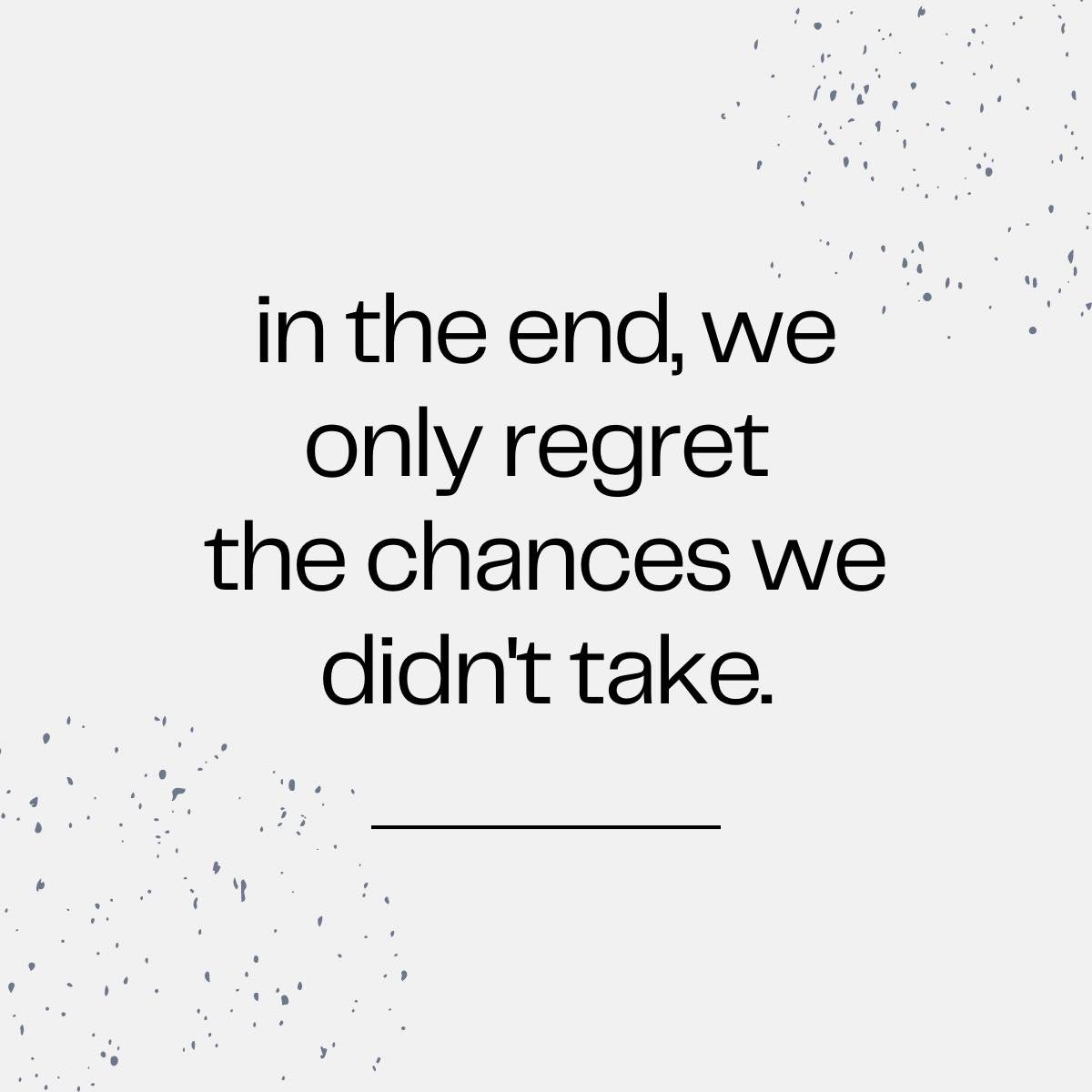 Don't let regrets weigh you down! Take those chances, leap into the unknown. It's scary until you realize your potential. Embrace the journey! ✨ 

#ChasingDreams #BelieveYouCan #RiskTaker #OwnYourJourney #TrustYourself #McIntoshMortgageGroup #TriciaM