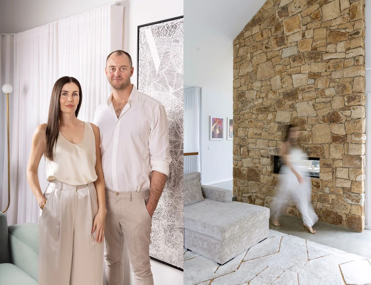 headshots of property developers shot on location in beautiful interior at Tura Beach in the bega vallley