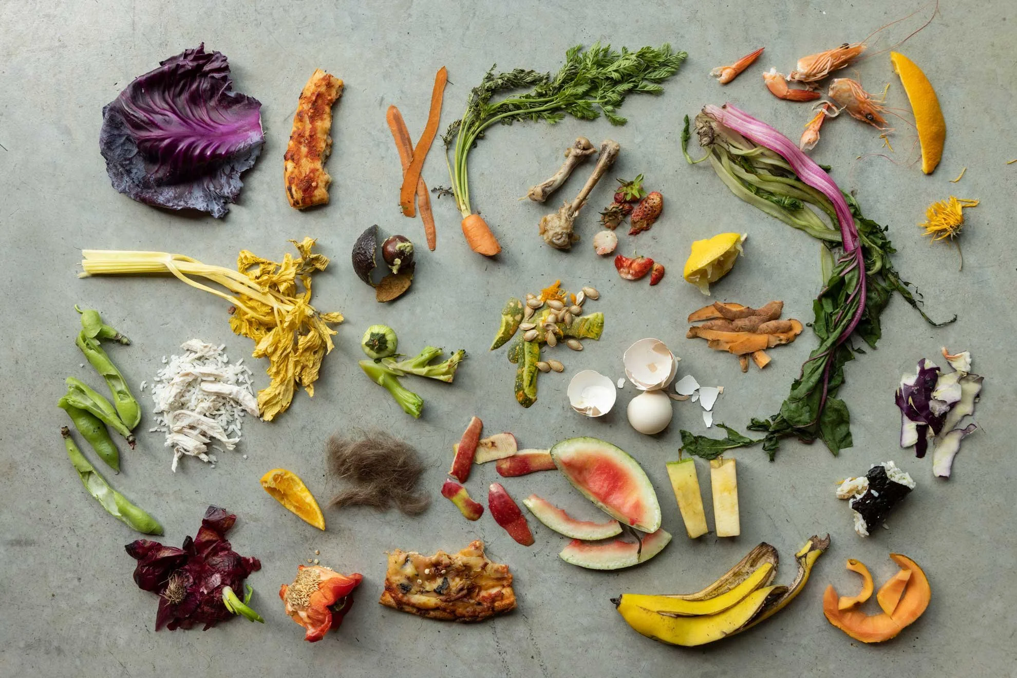 Photo of green waste for compost bin from 'The Compost Coach' book photographed by Honey Atkinson