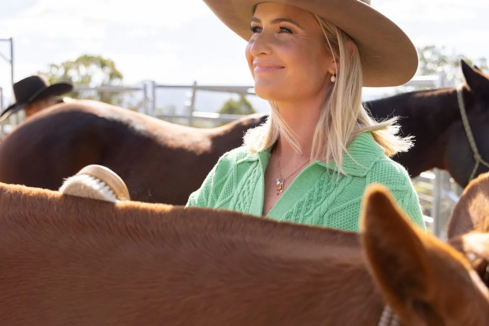 Brand photography for women in business, Gen of Reins to Resilience among horses, Candelo Bega Valley NSW