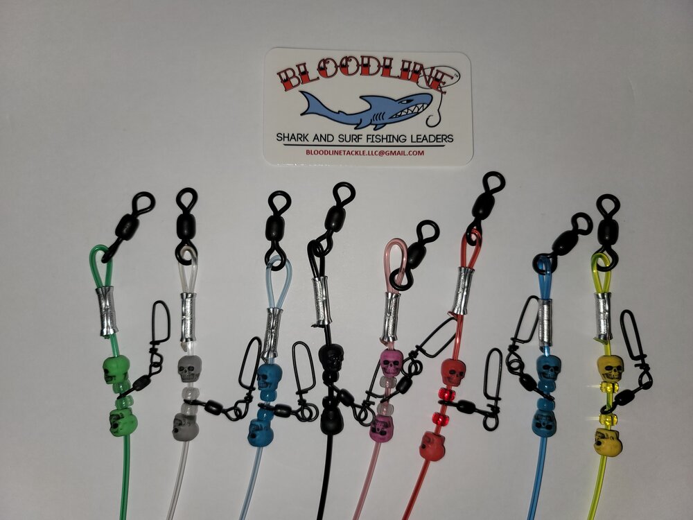 3 pack 5ft 400/480lbs Castable Shark Surf Fishing Leader With non
