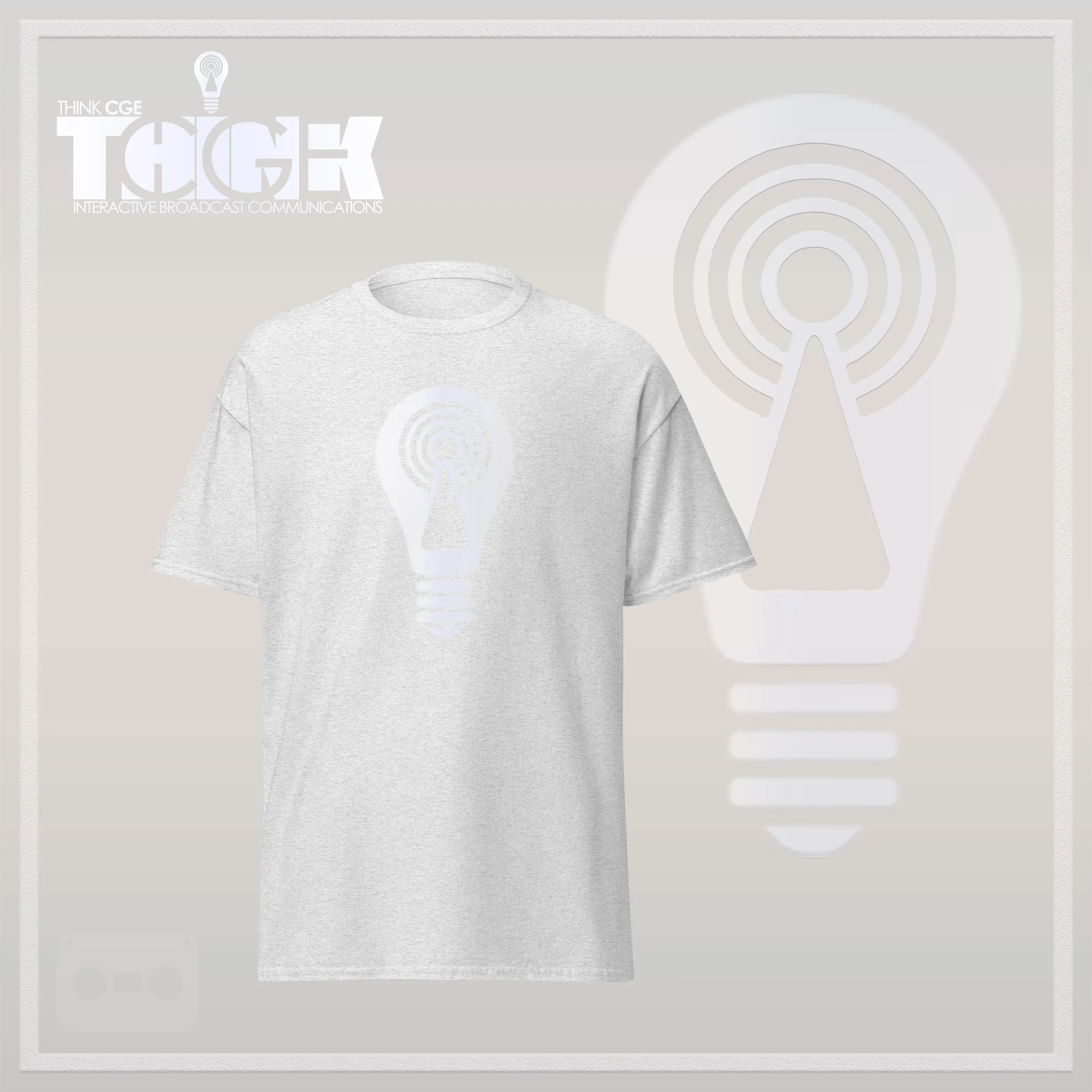 THINKCGE tShirt official ad ash T White Bulb.jpg