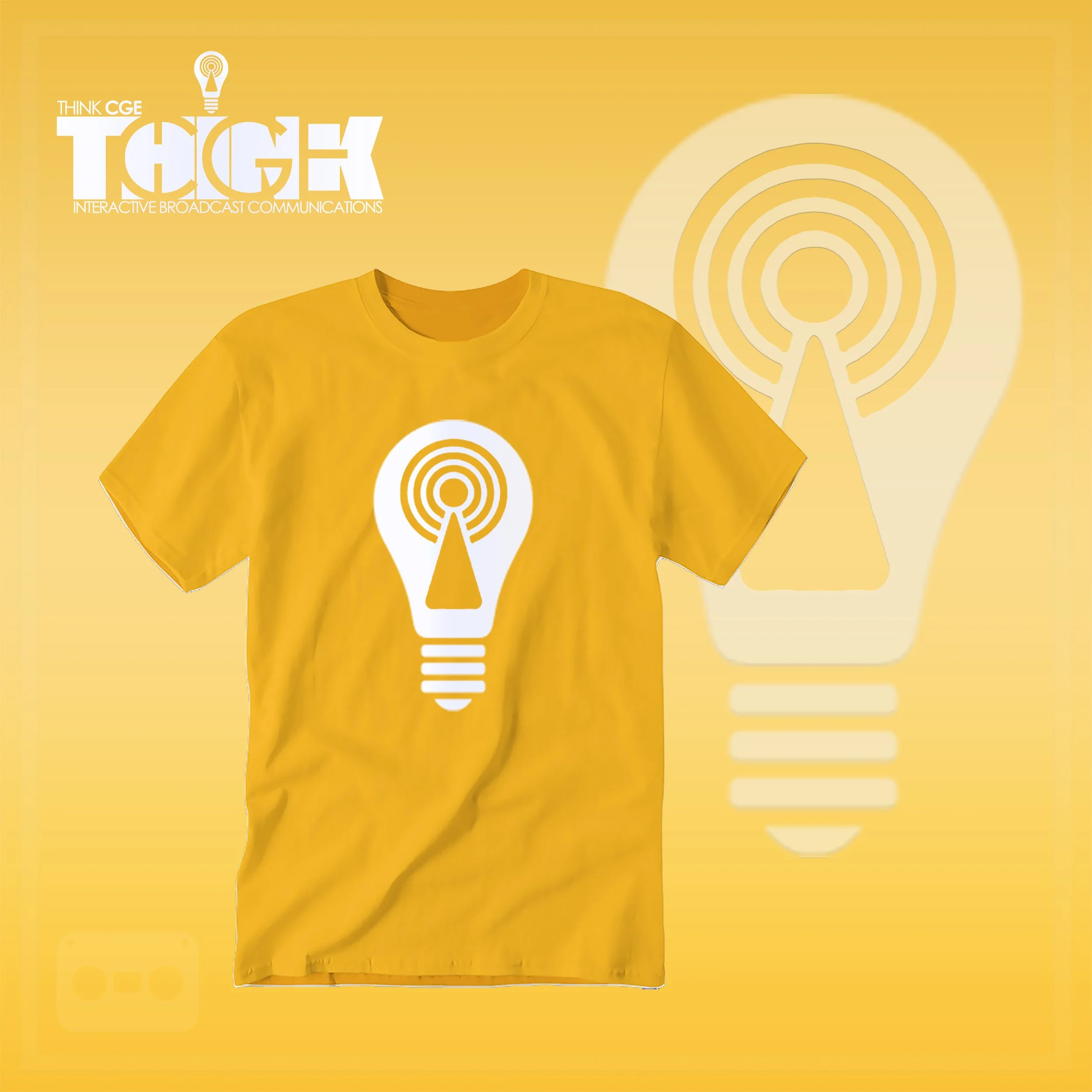 THINKCGE tShirt official ad Gold T White Bulb.jpg