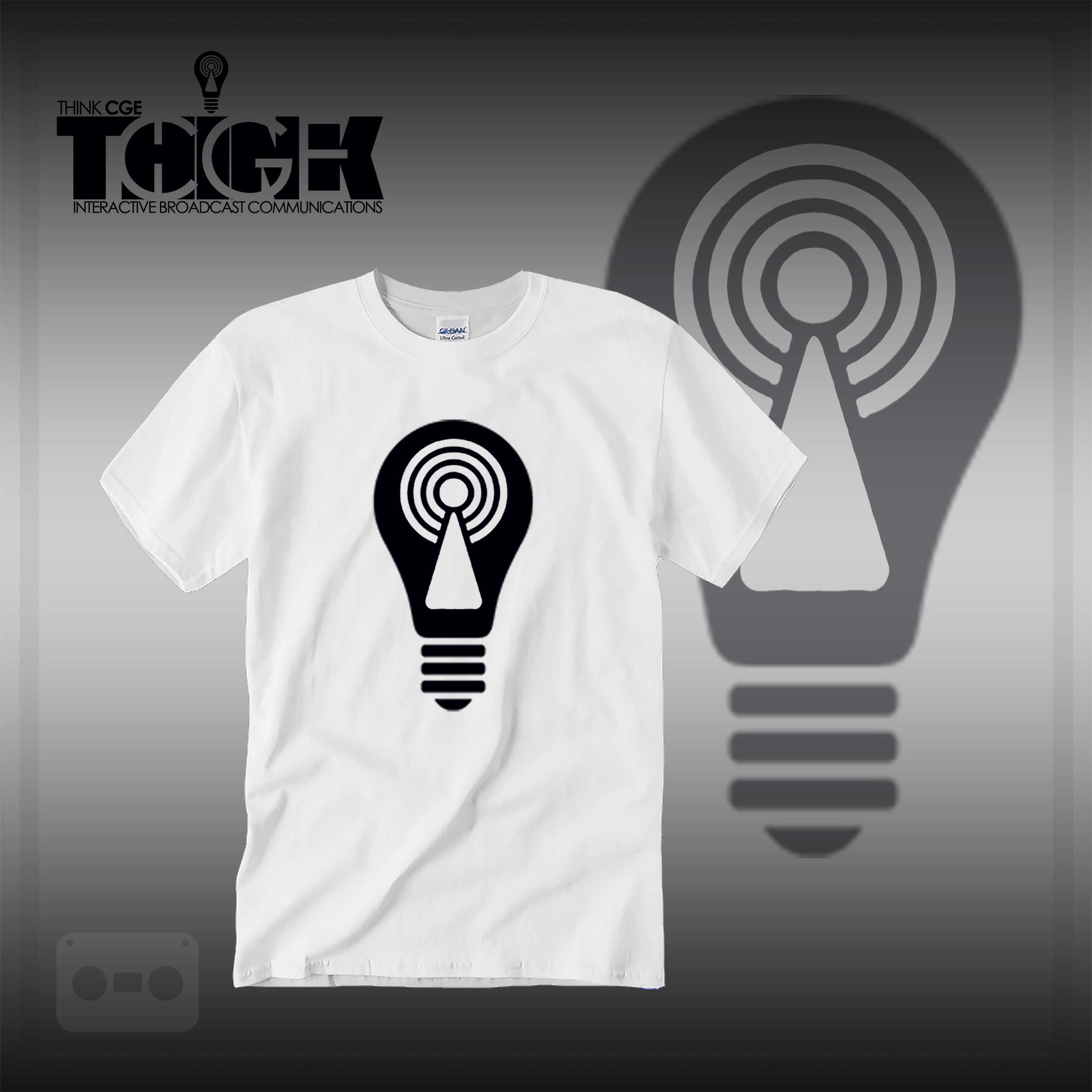 THINKCGE tShirt official ad White T Blacc Bulb.jpg