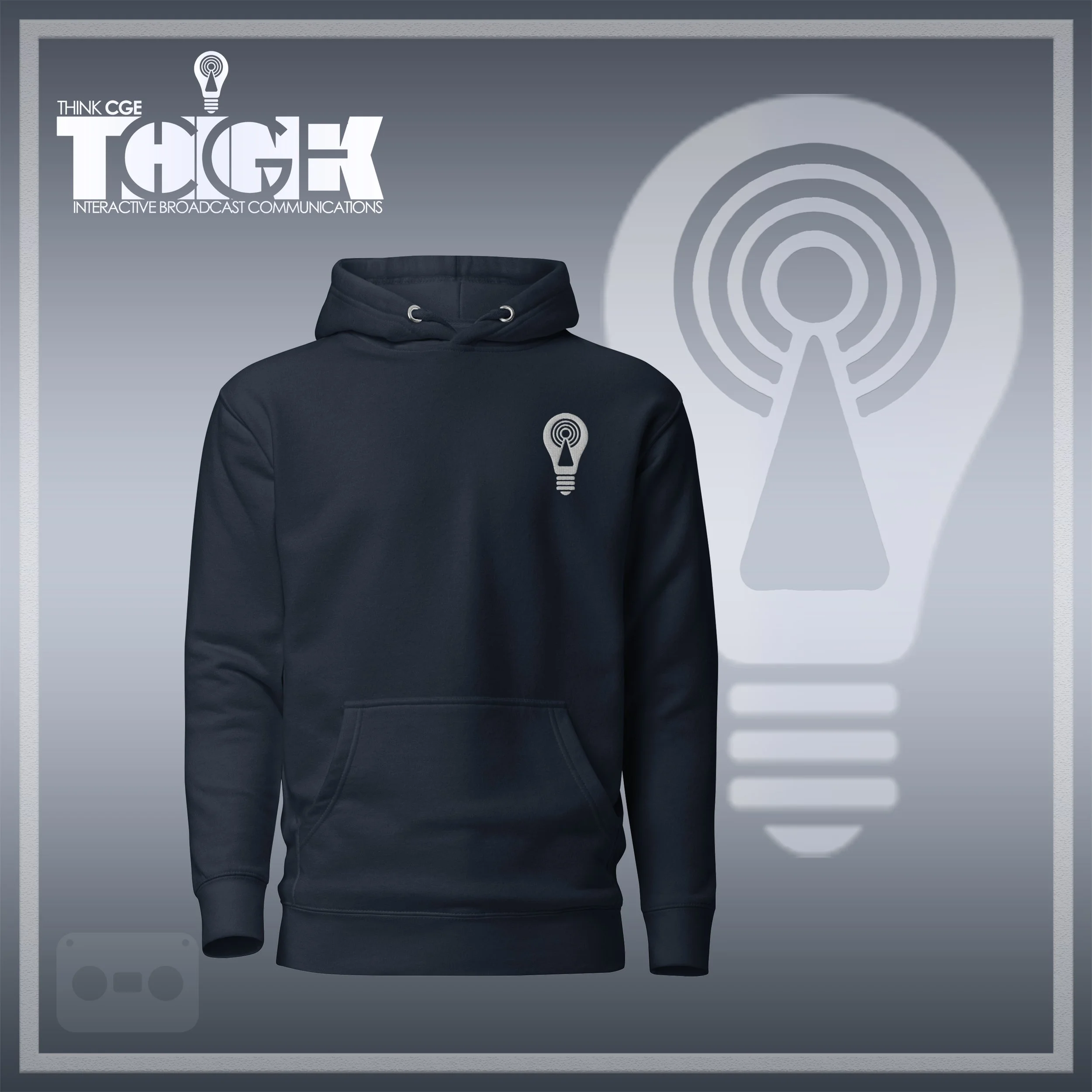 THINKCGE official ad navy Hoodie White Bulb.jpg