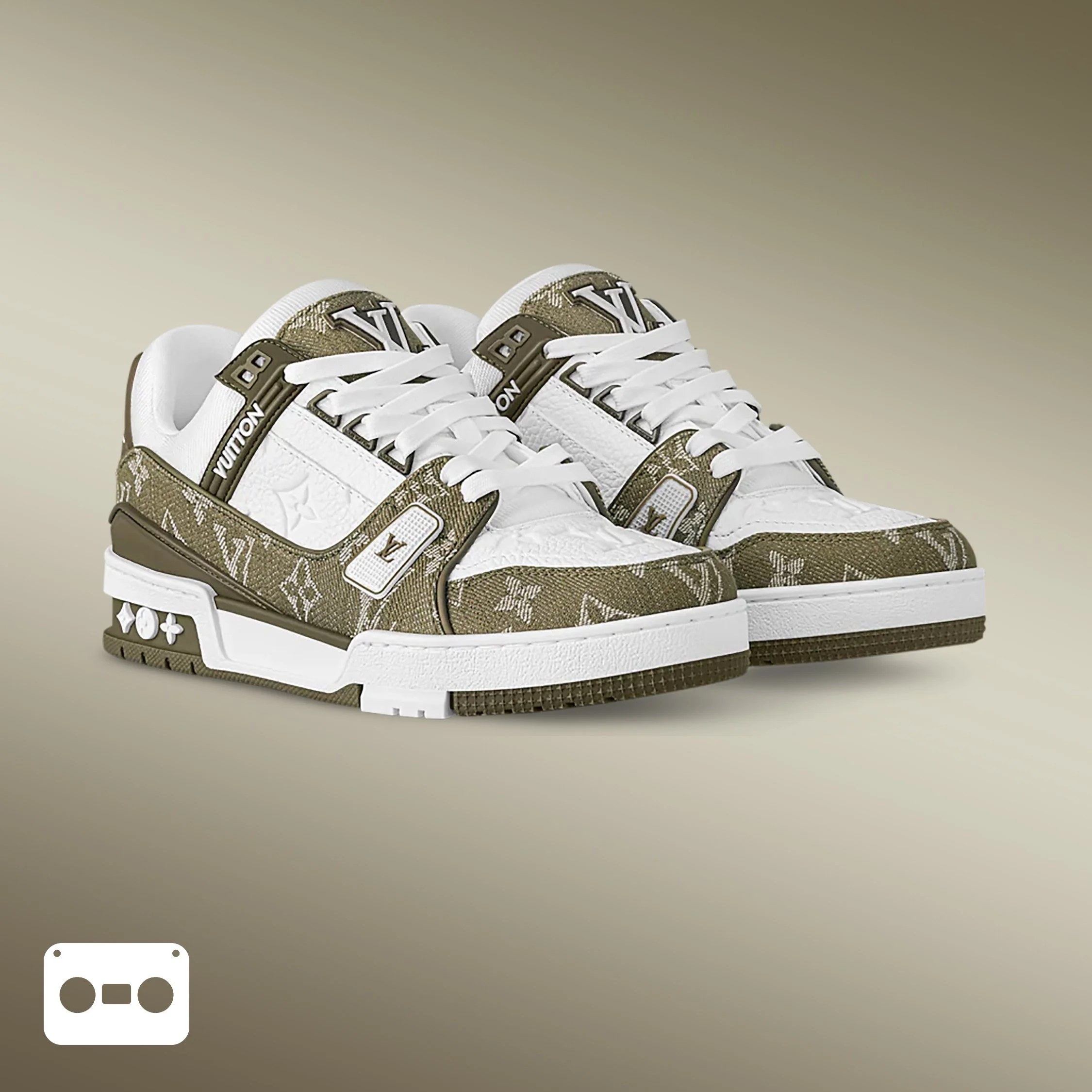 #LouisVuitton #LV #Trainer #Sneaker #KhakiWhite